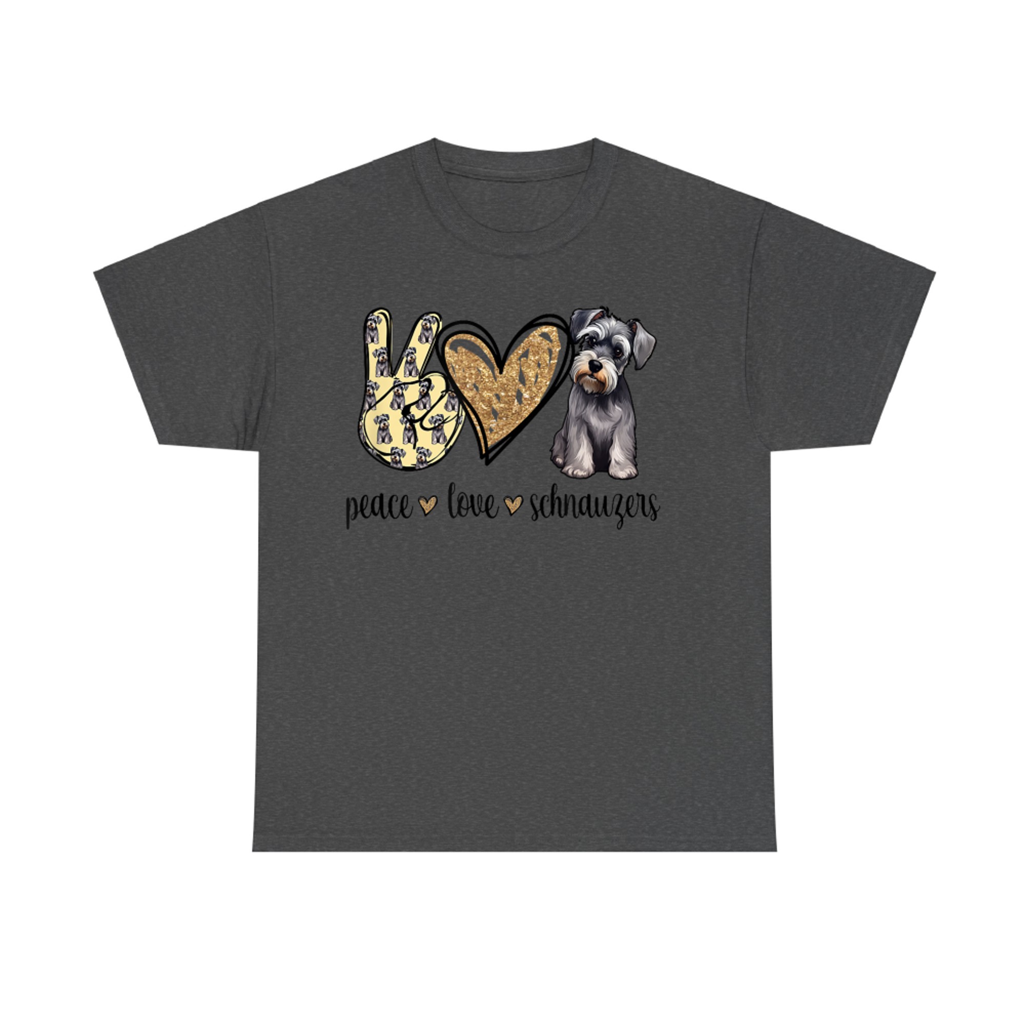 Peace Love Schnauzers Cute Dog Lover T-Shirt