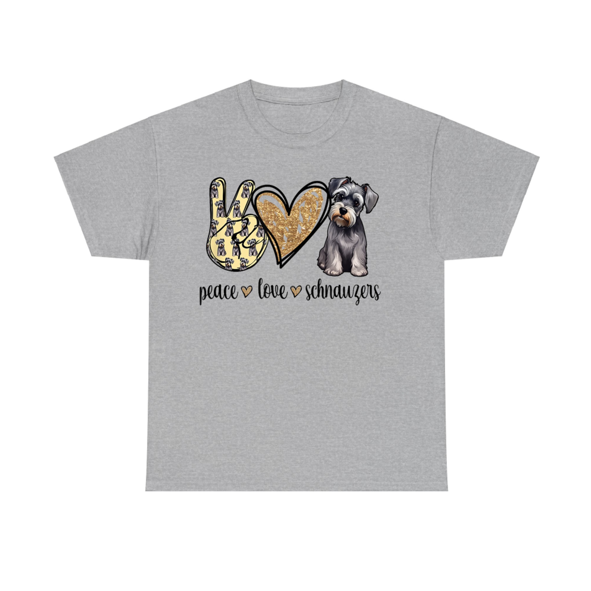 Peace Love Schnauzers Cute Dog Lover T-Shirt