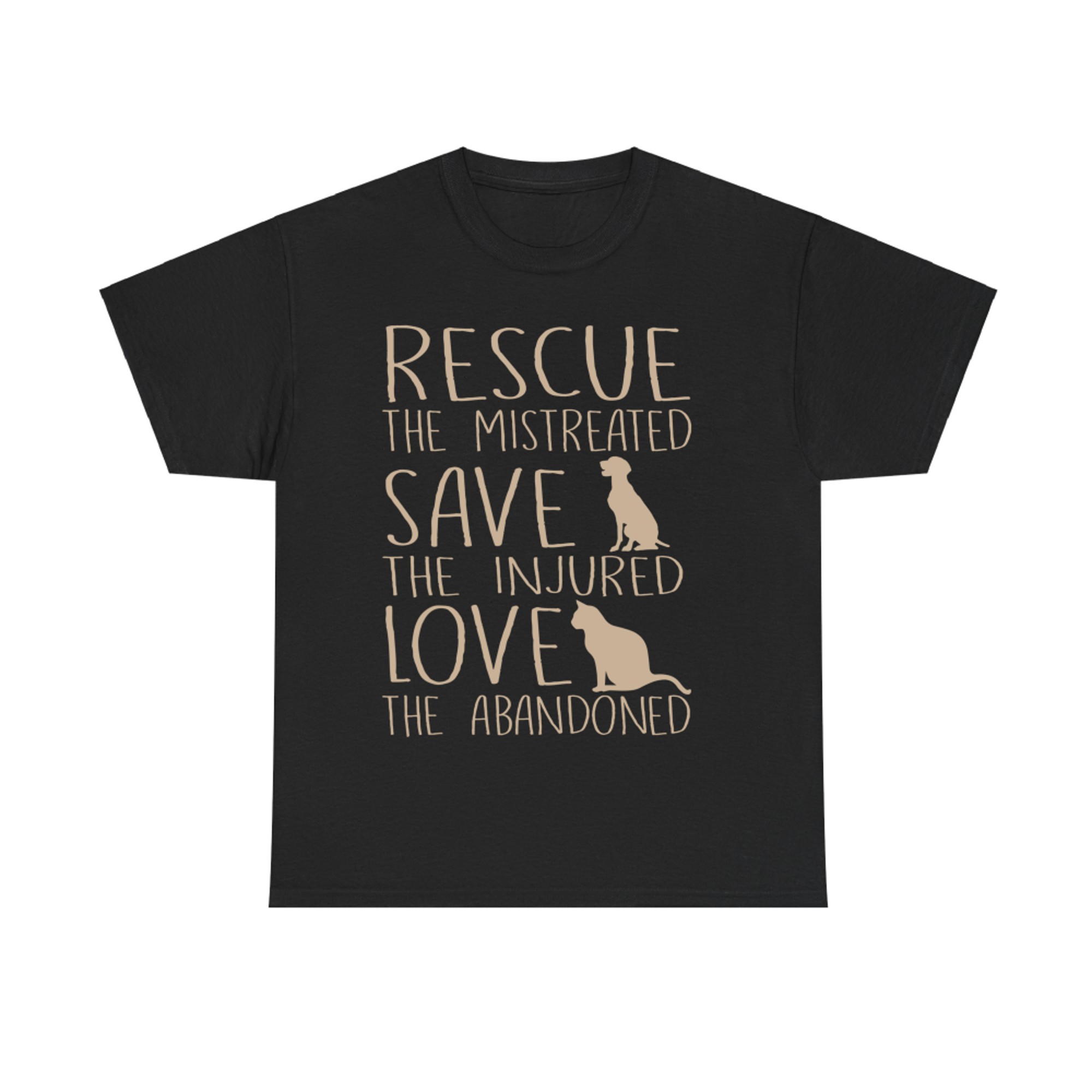 Rescue Save Love Cute Animal Rescue Dog Cat Lovers T-Shirt