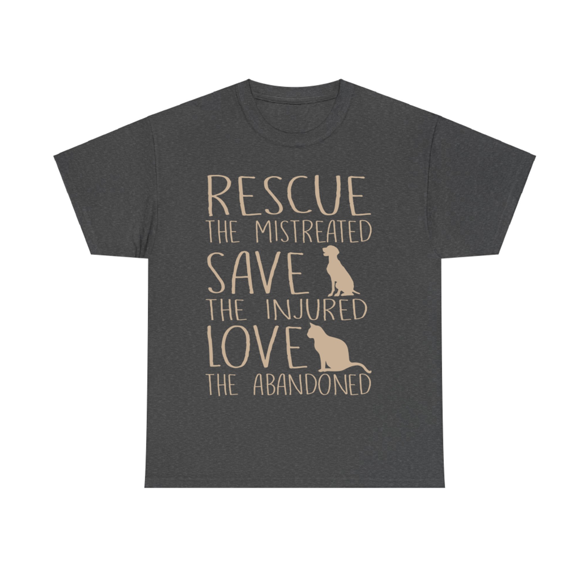 Rescue Save Love Cute Animal Rescue Dog Cat Lovers T-Shirt