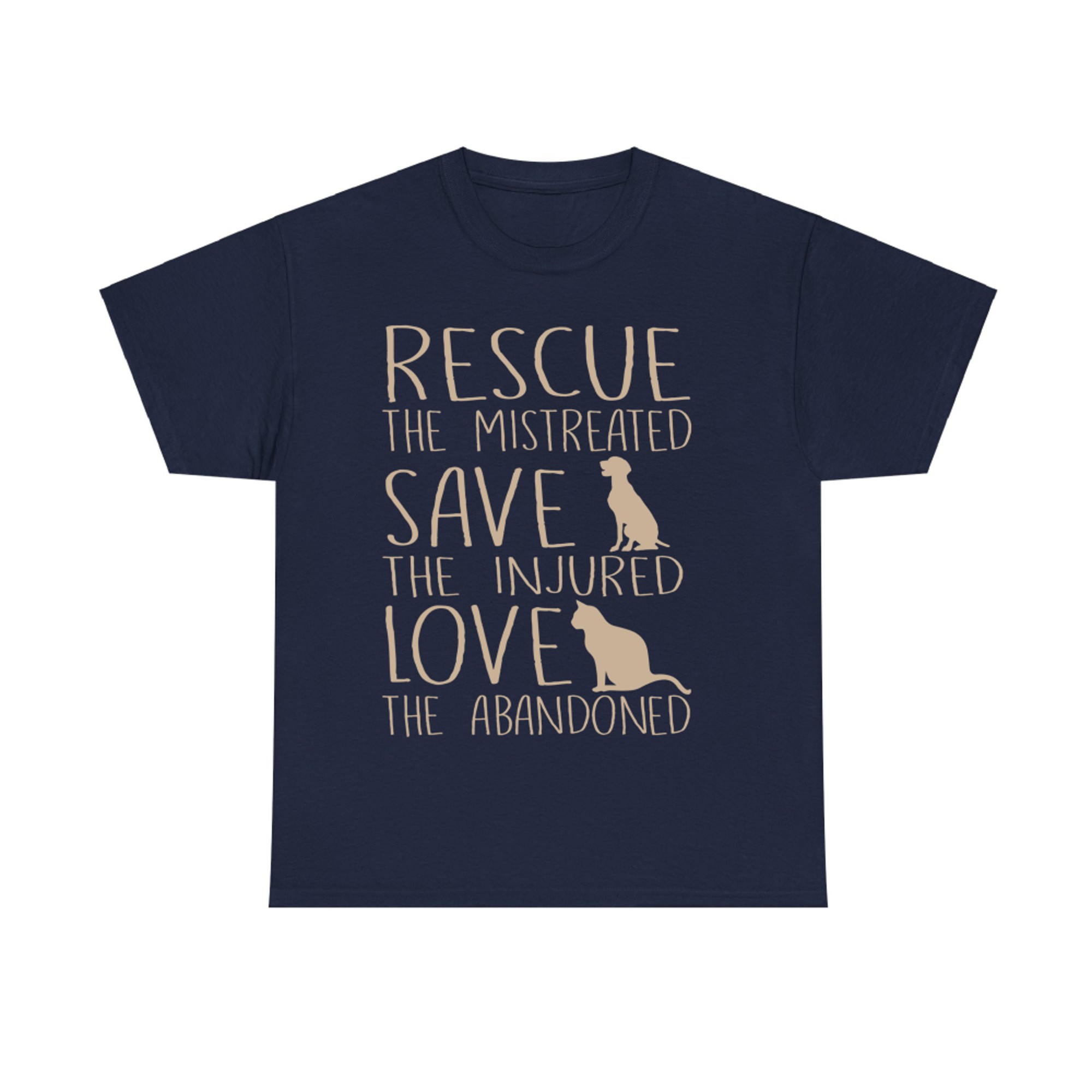 Rescue Save Love Cute Animal Rescue Dog Cat Lovers T-Shirt