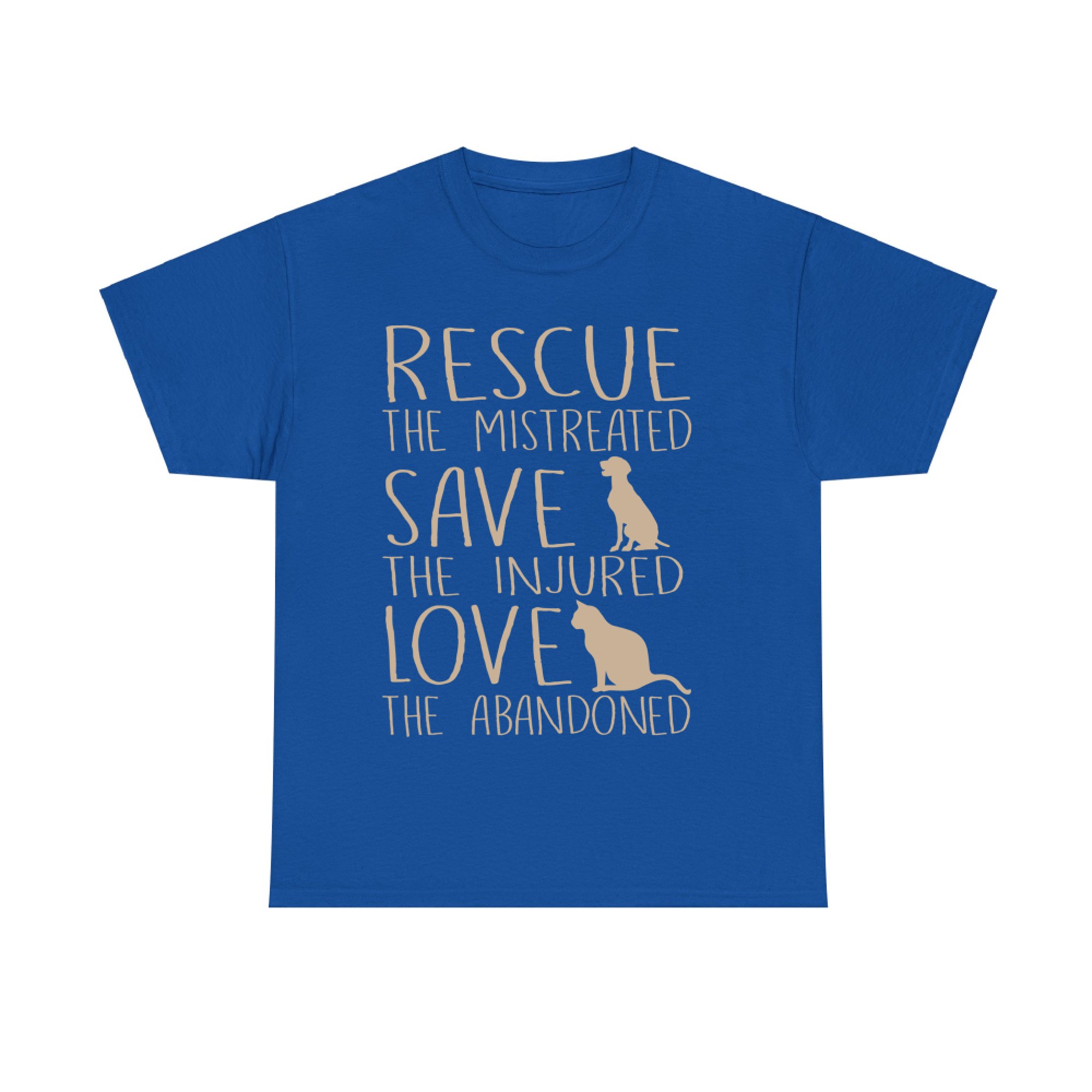 Rescue Save Love Cute Animal Rescue Dog Cat Lovers T-Shirt