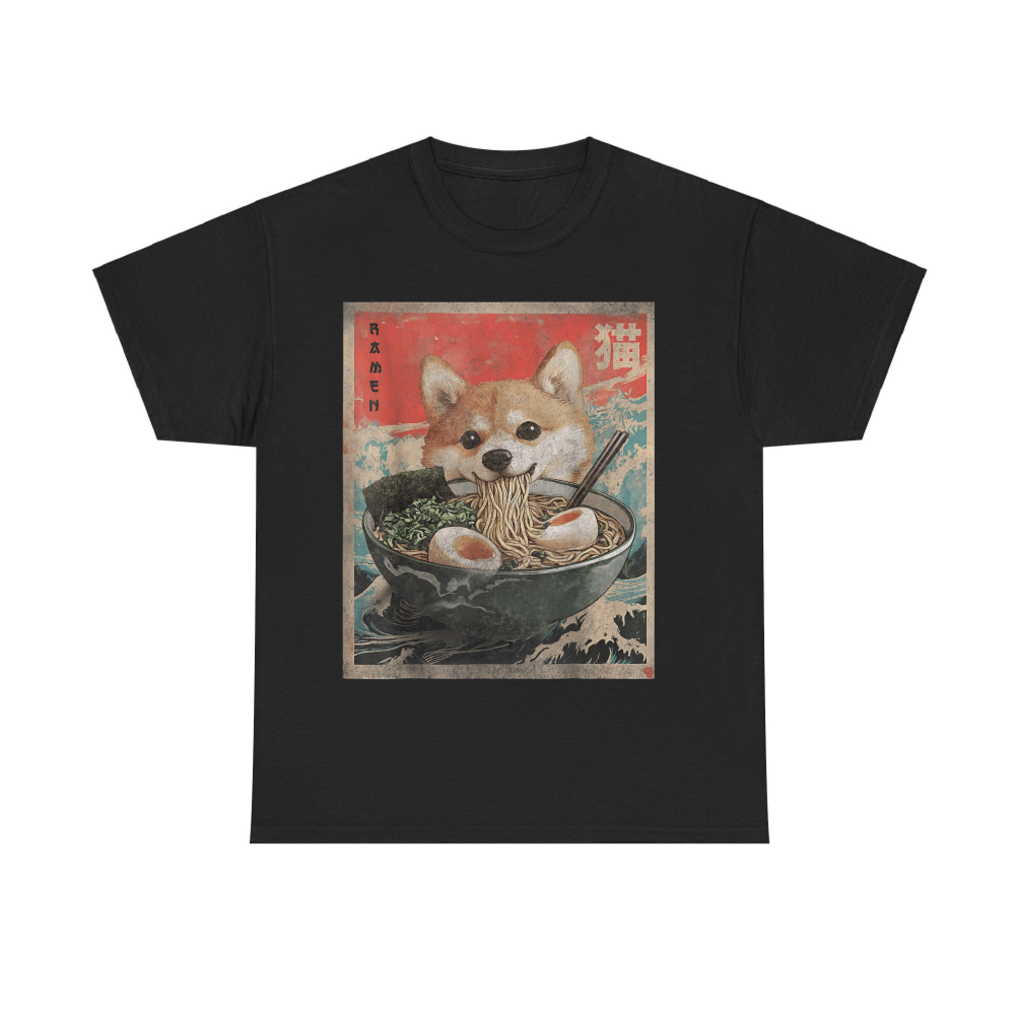 Shiba Inu Ramen Japanese Funny Kawaii Shiba Dog Anime T-Shirt