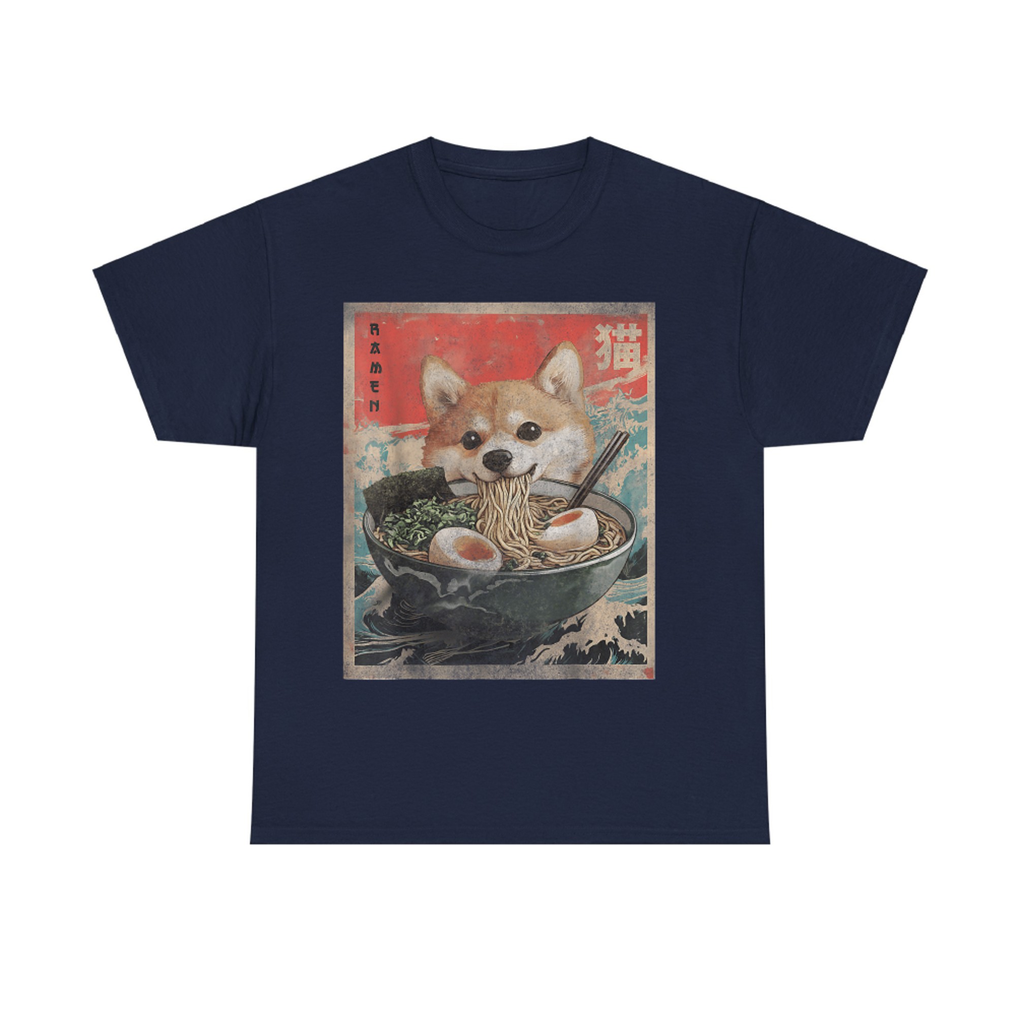 Shiba Inu Ramen Japanese Funny Kawaii Shiba Dog Anime T-Shirt