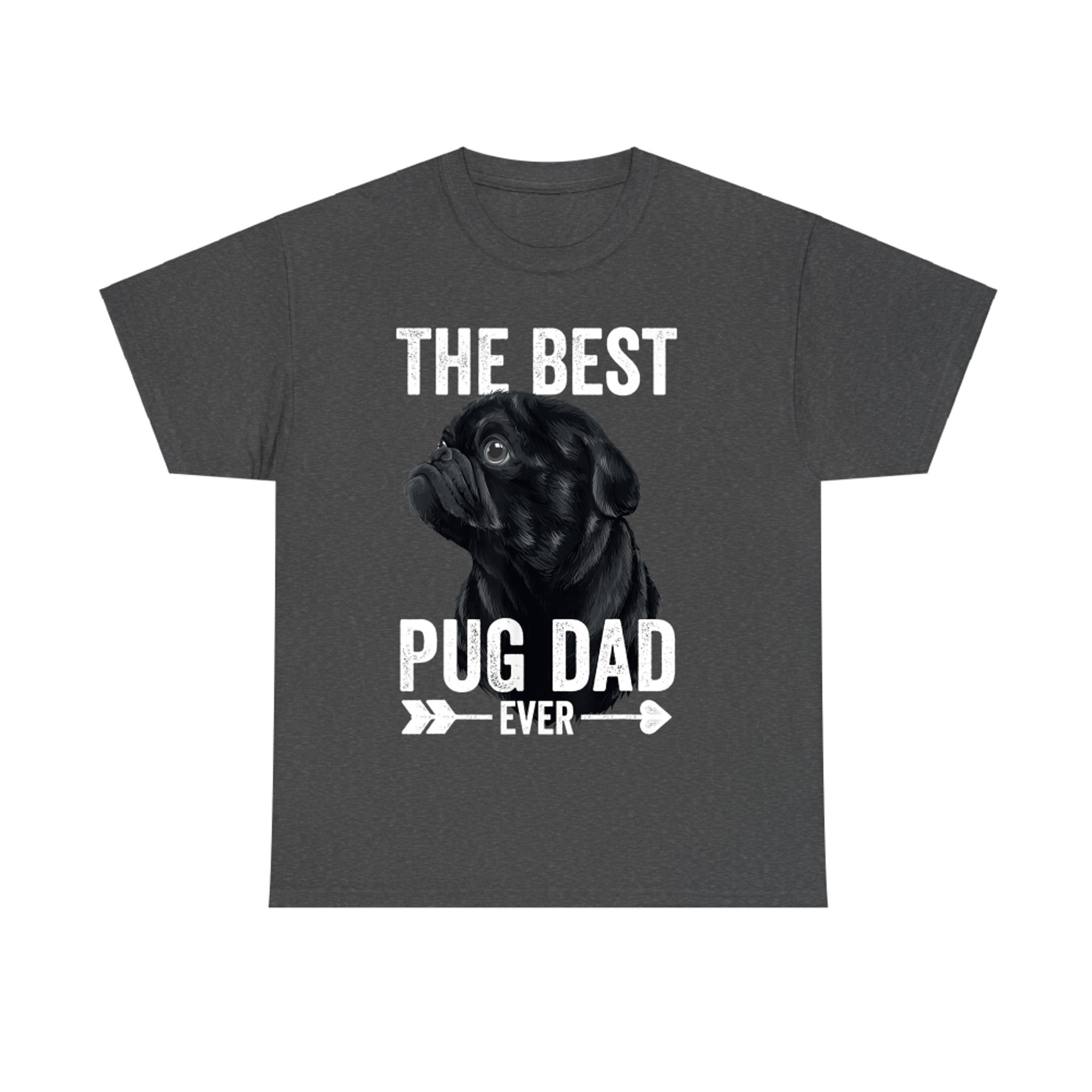 The Best Pug Dad Ever Men Dog Dad Cute Black Pug T-Shirt