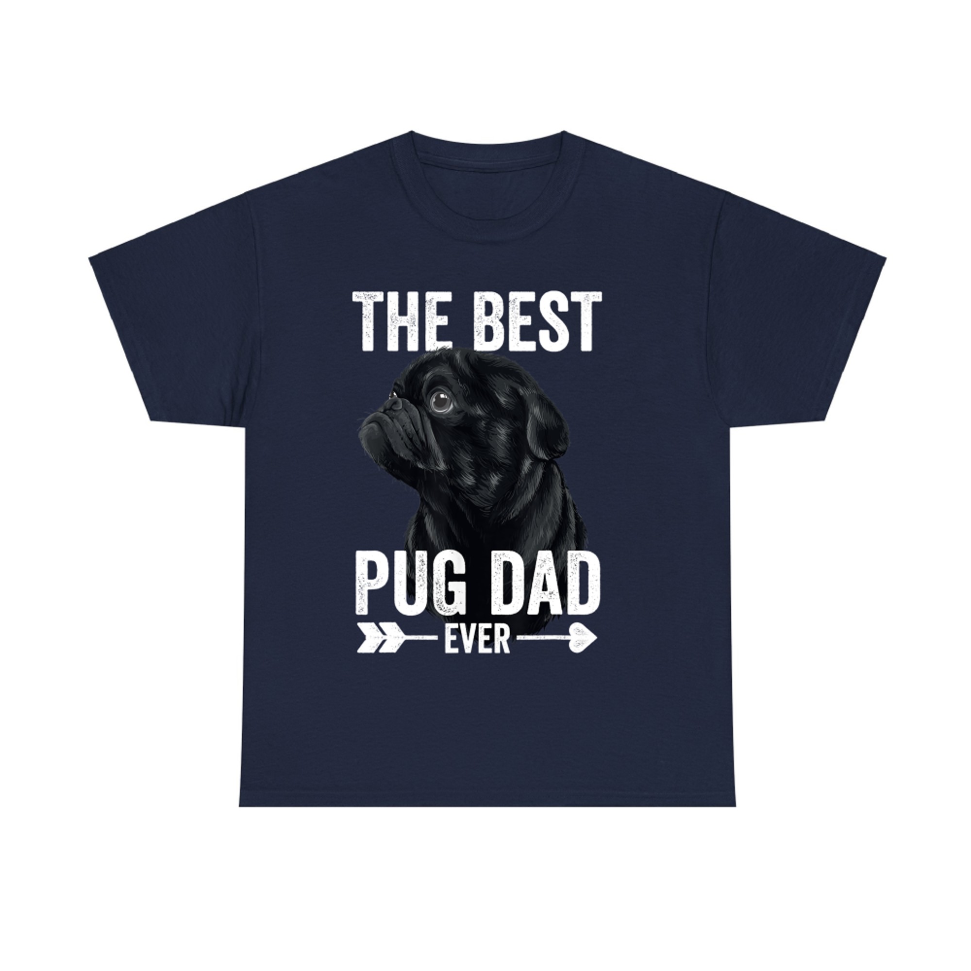 The Best Pug Dad Ever Men Dog Dad Cute Black Pug T-Shirt