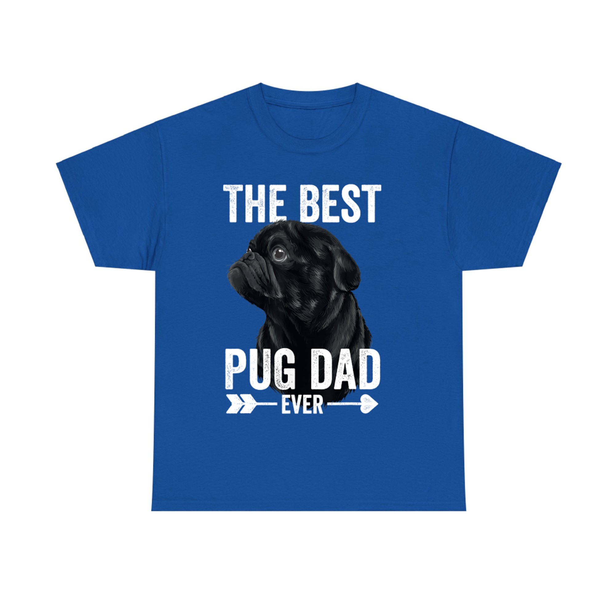 The Best Pug Dad Ever Men Dog Dad Cute Black Pug T-Shirt