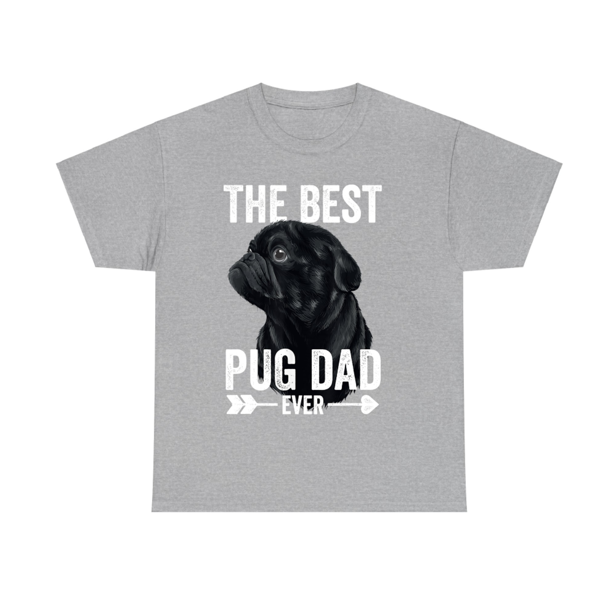 The Best Pug Dad Ever Men Dog Dad Cute Black Pug T-Shirt
