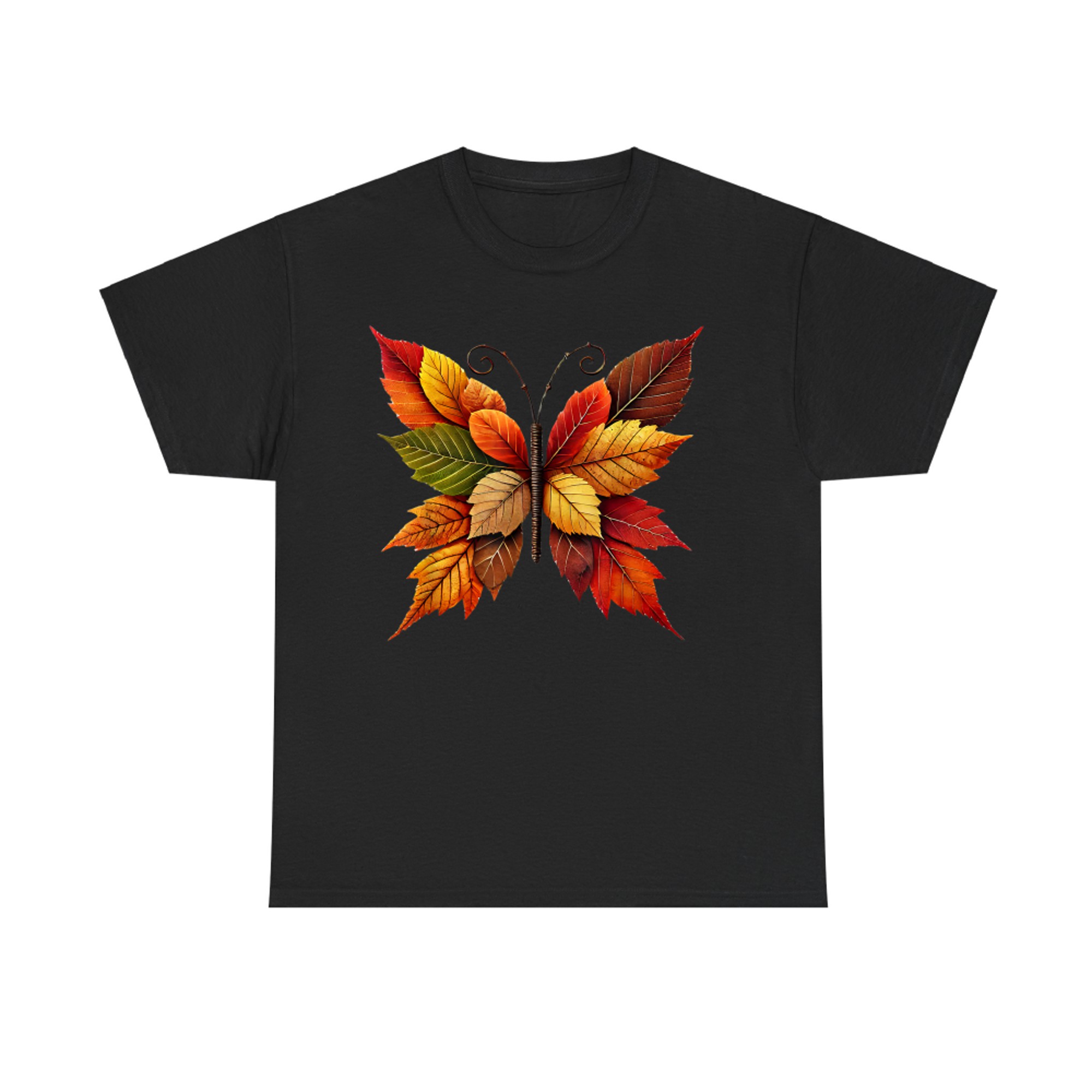 Autumn Fall Leaves Butterfly Nature T-Shirt
