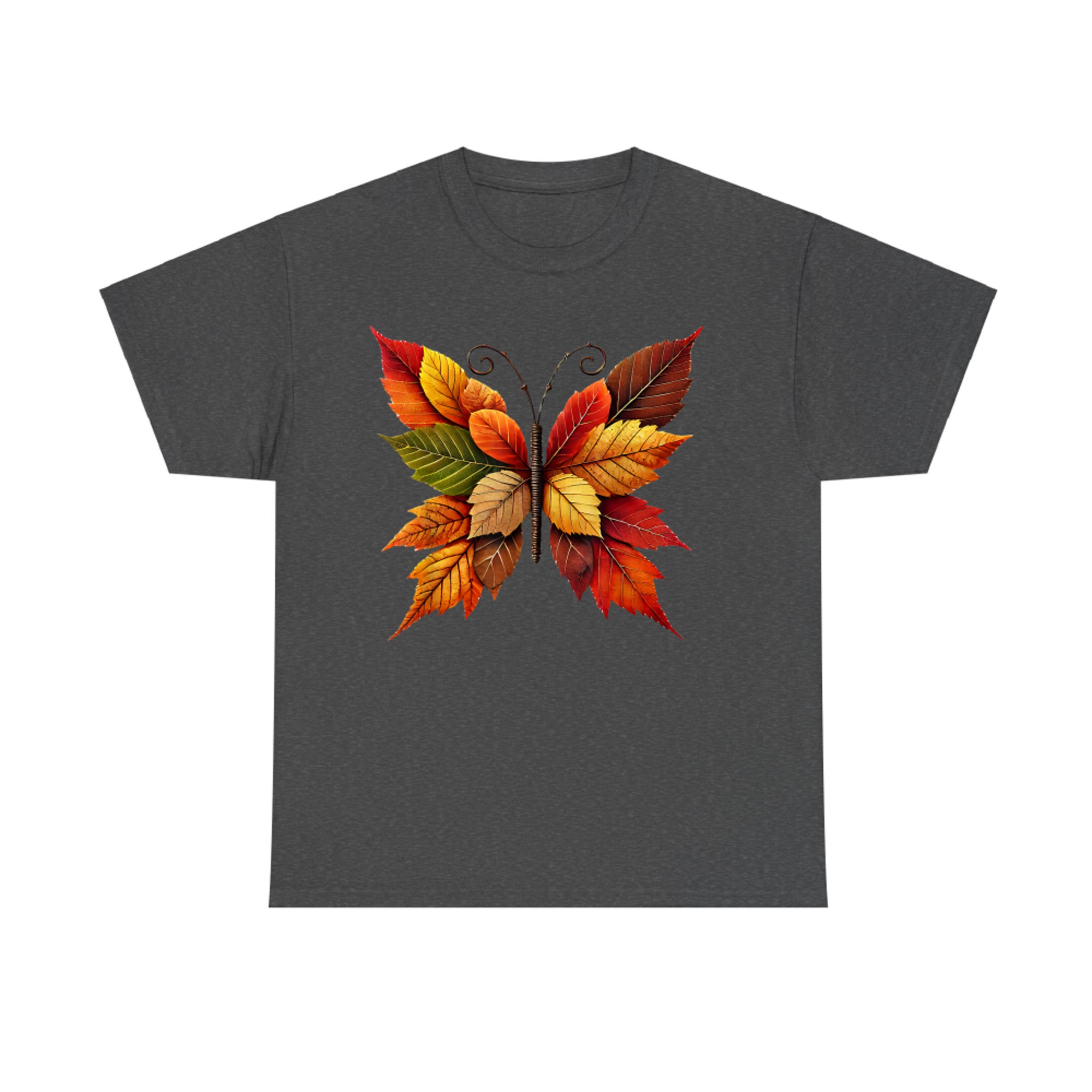 Autumn Fall Leaves Butterfly Nature T-Shirt