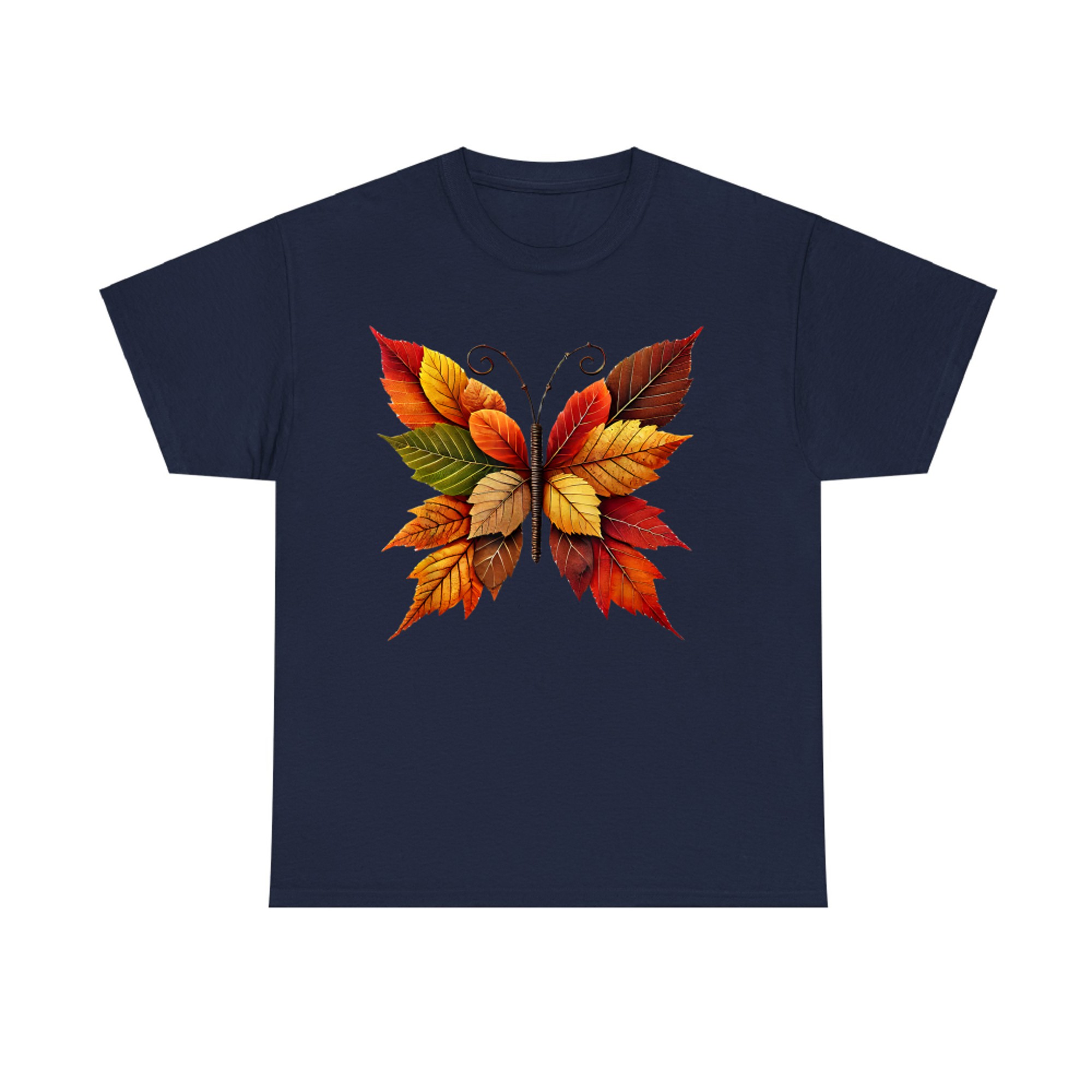 Autumn Fall Leaves Butterfly Nature T-Shirt