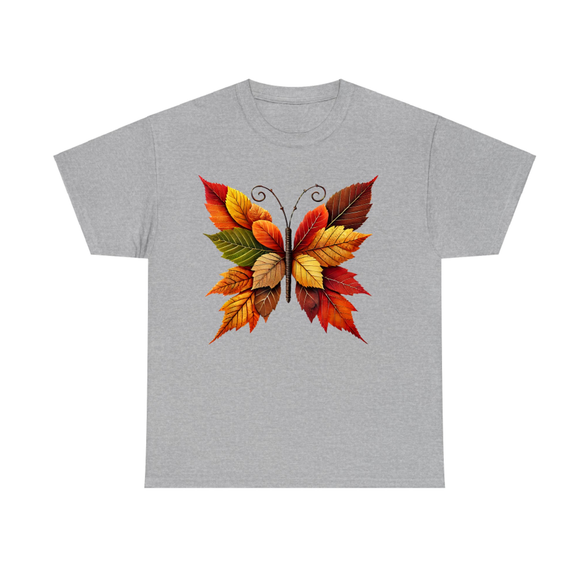 Autumn Fall Leaves Butterfly Nature T-Shirt