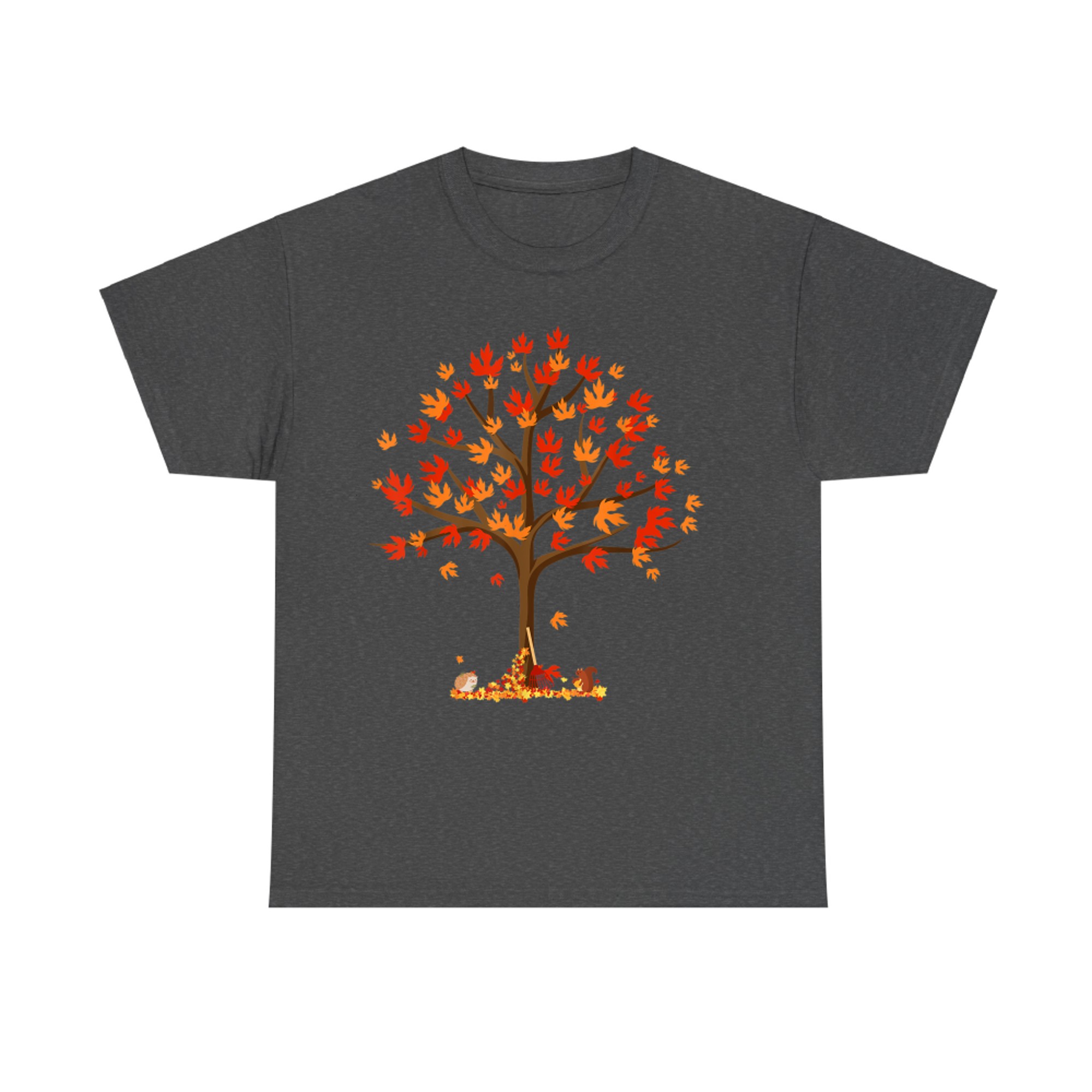 Autumn Fall Leaves Tree & Forest Creatures T-Shirt
