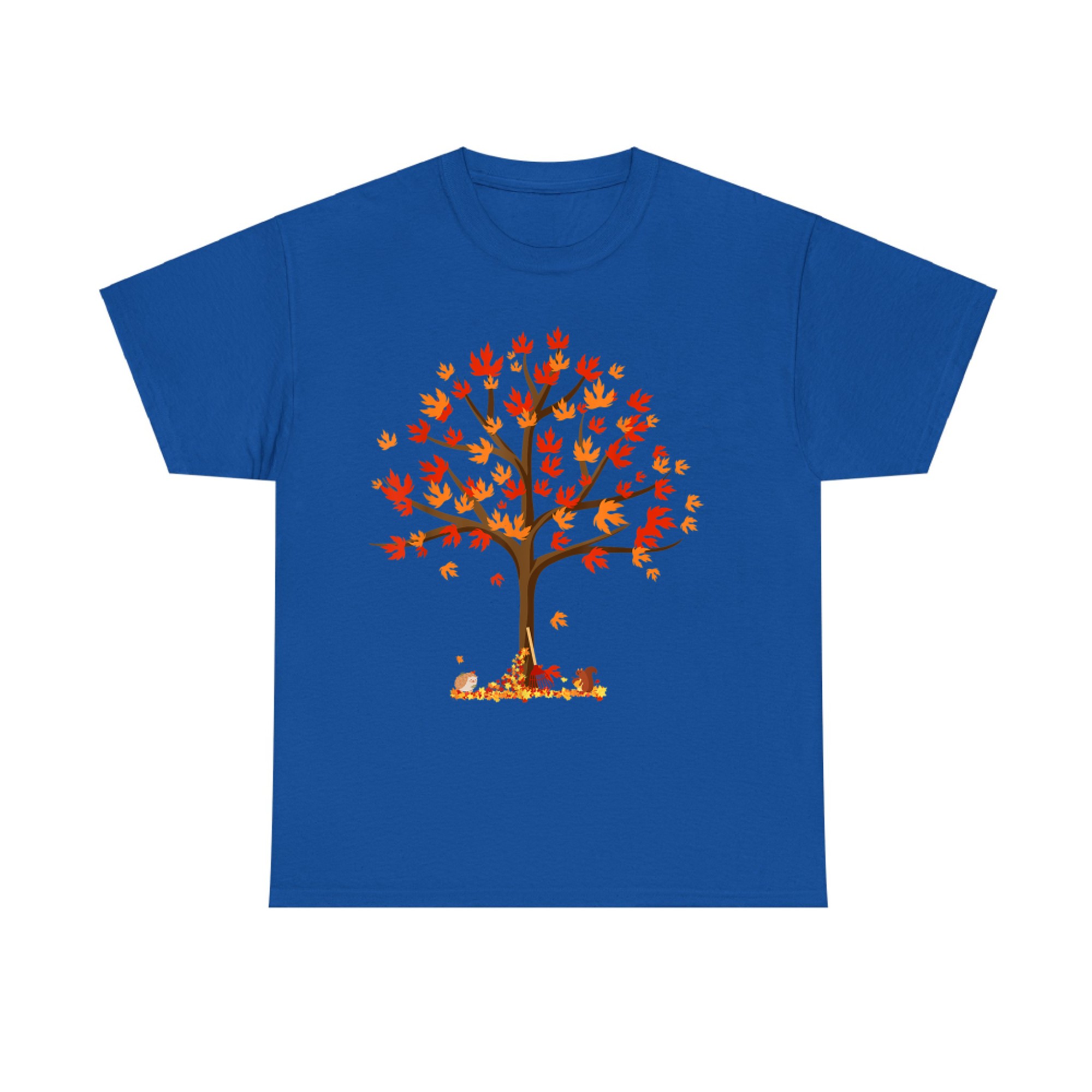 Autumn Fall Leaves Tree & Forest Creatures T-Shirt