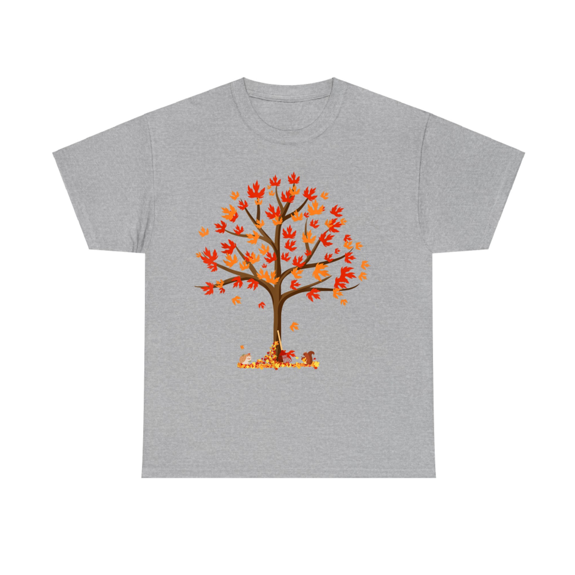 Autumn Fall Leaves Tree & Forest Creatures T-Shirt