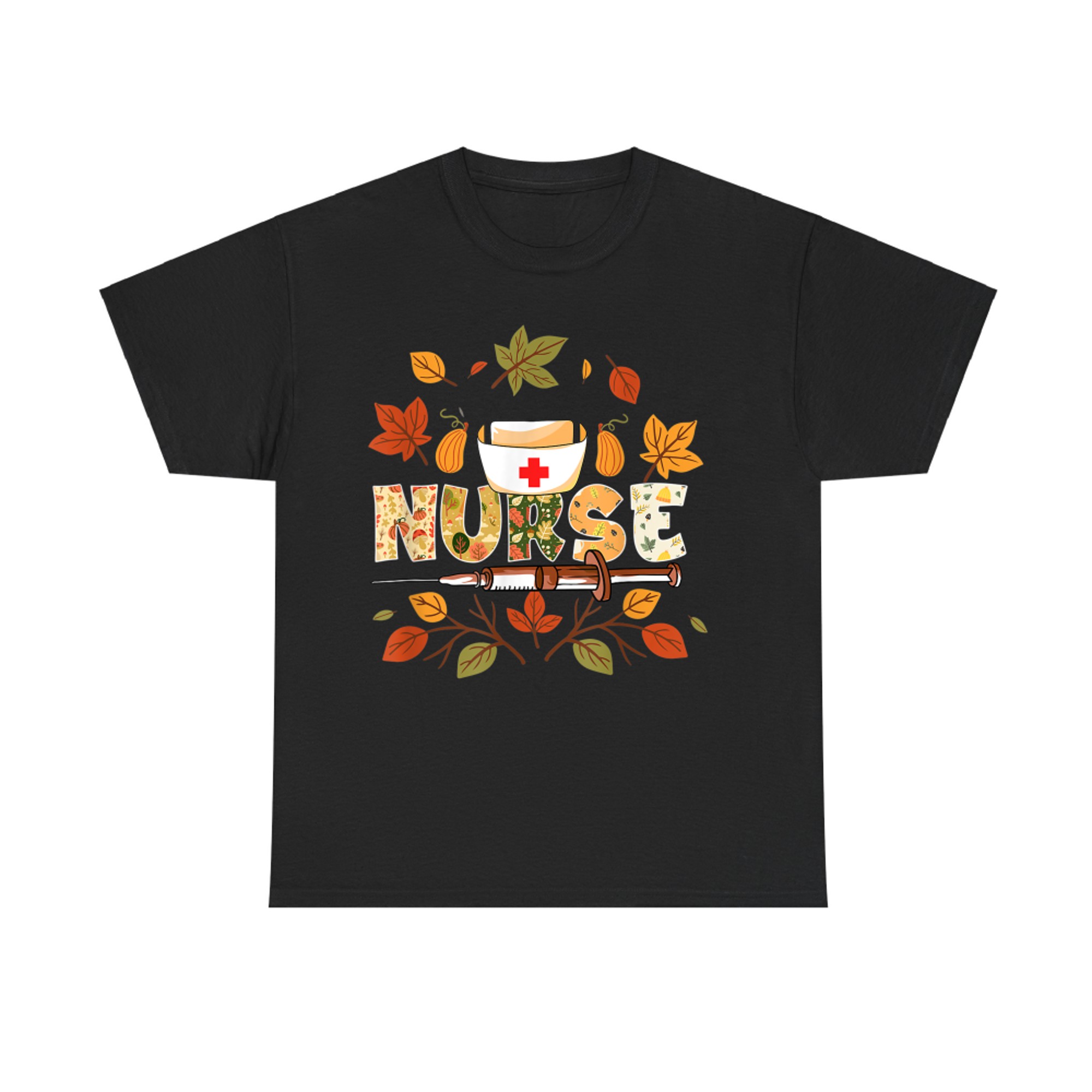 Autumn Fall Nurse Thankful Grateful Blessed T-Shirt