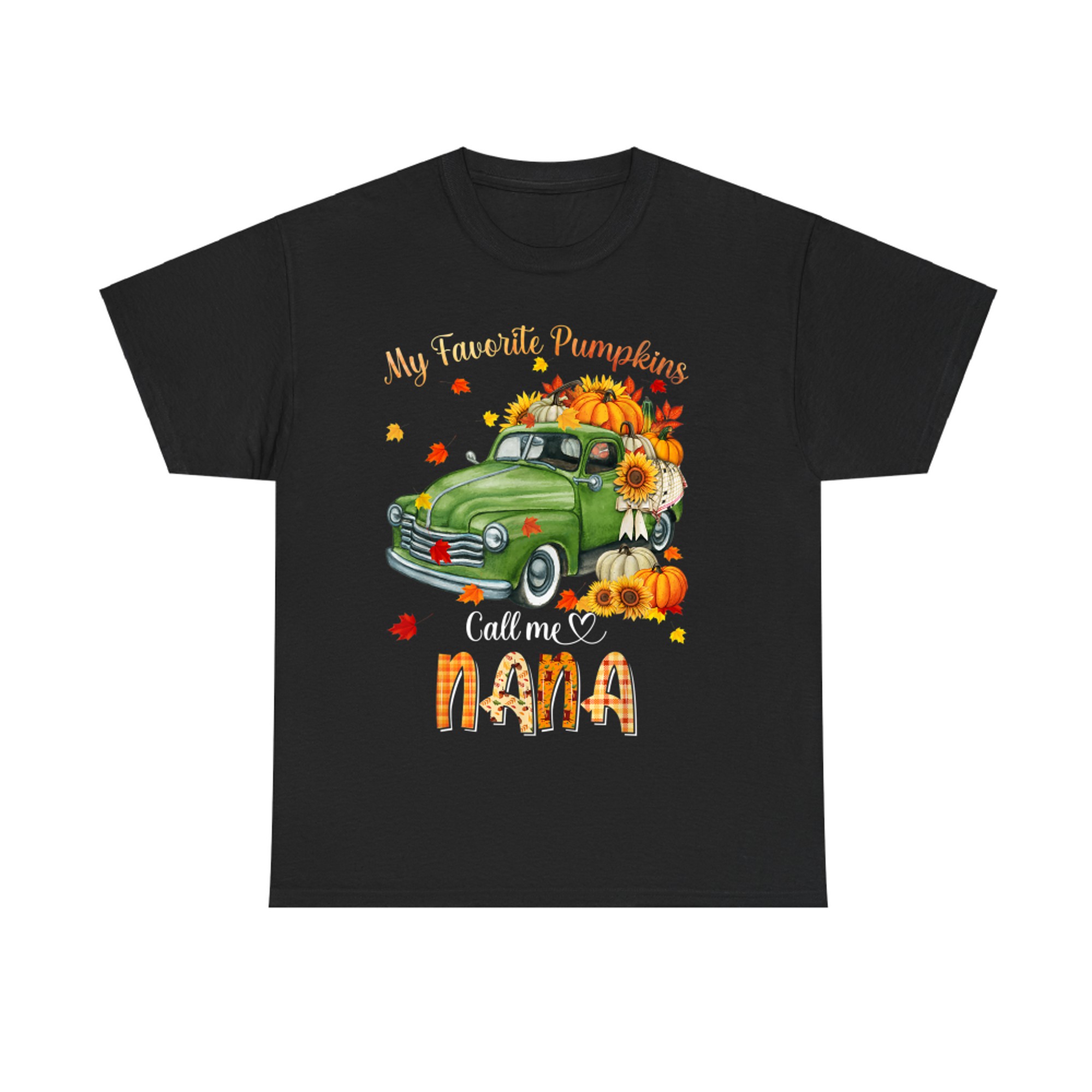 Autumn Halloween Fall My Favorite Pumpkin Call Me Nana T-Shirt