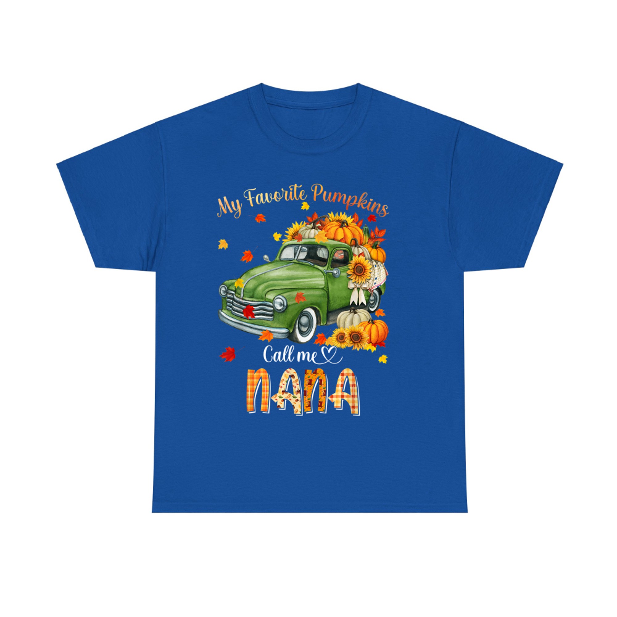 Autumn Halloween Fall My Favorite Pumpkin Call Me Nana T-Shirt