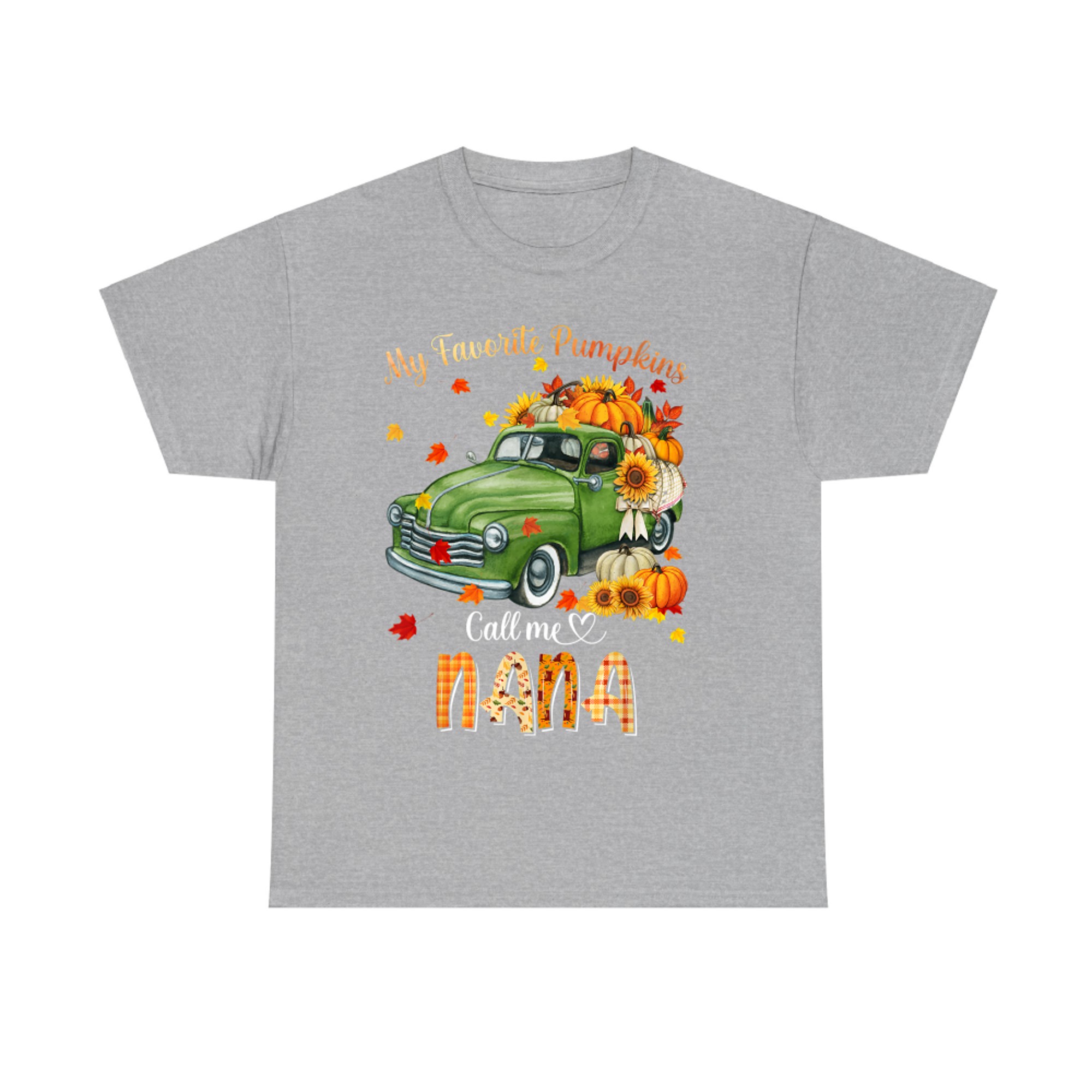 Autumn Halloween Fall My Favorite Pumpkin Call Me Nana T-Shirt