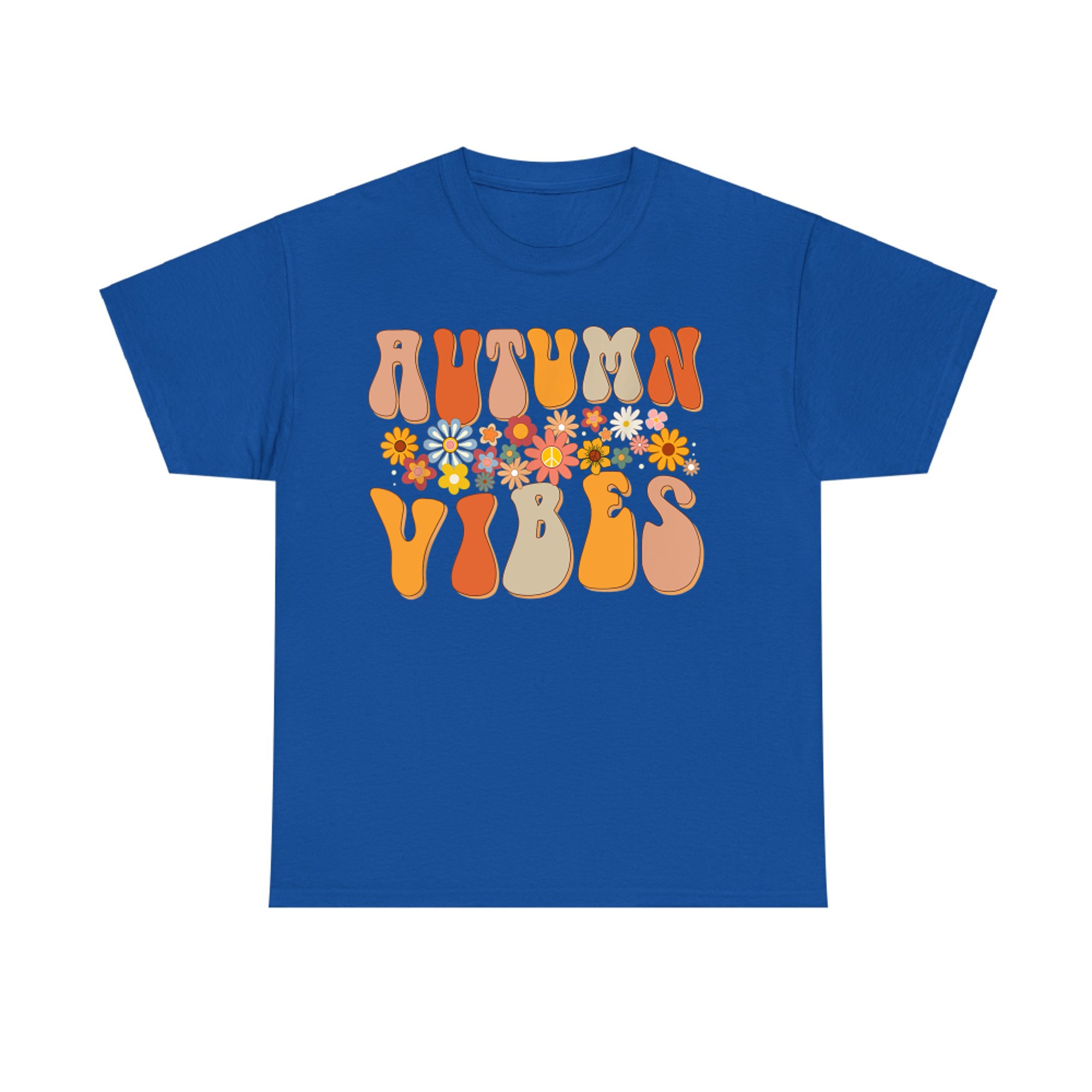 Autumn Vibes Groovy Design Fall Lover Thanksgiving Day T-Shirt