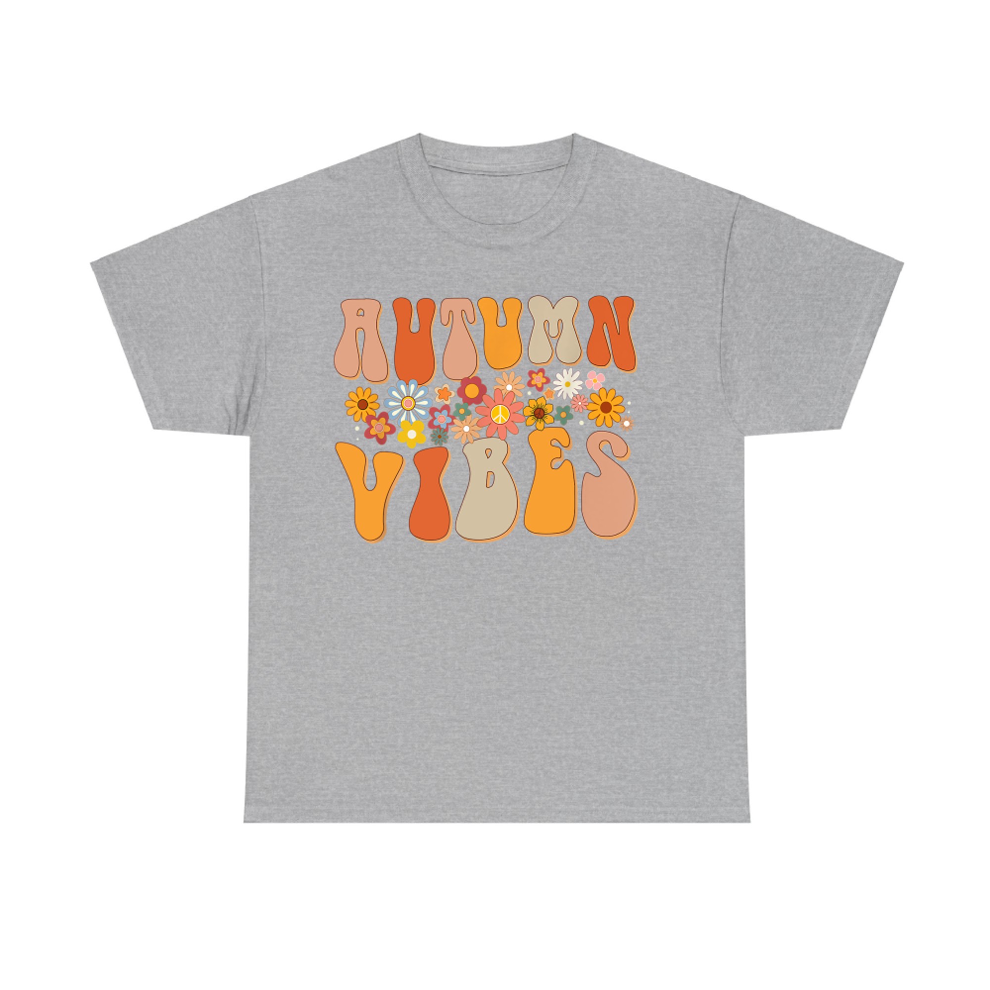 Autumn Vibes Groovy Design Fall Lover Thanksgiving Day T-Shirt