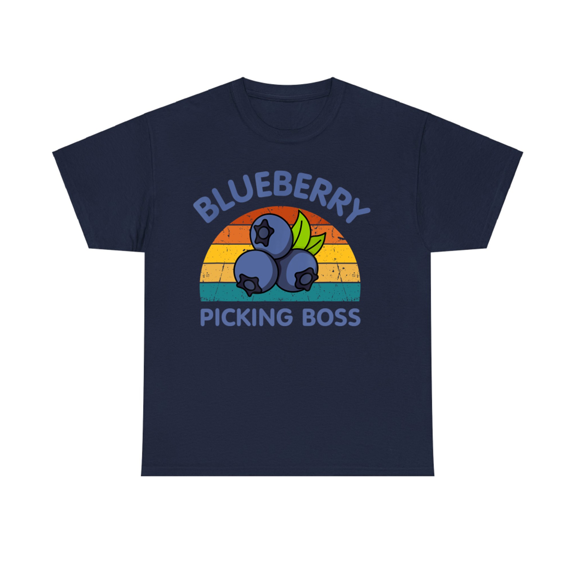 Blueberry Picking Boss Cute Family Blueberries Summer Fruit T-Shirt