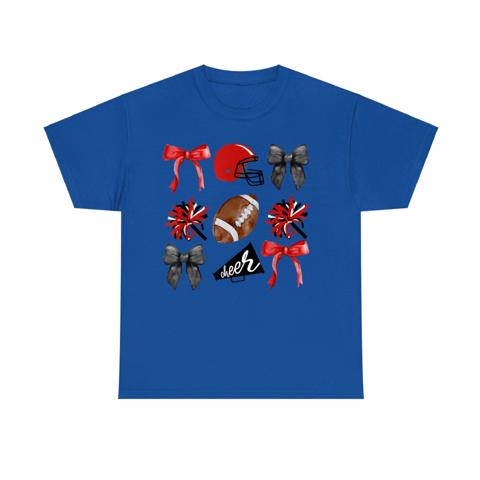 Cheer Coquette Bow American Football Autumn Thanksgiving T-Shirt