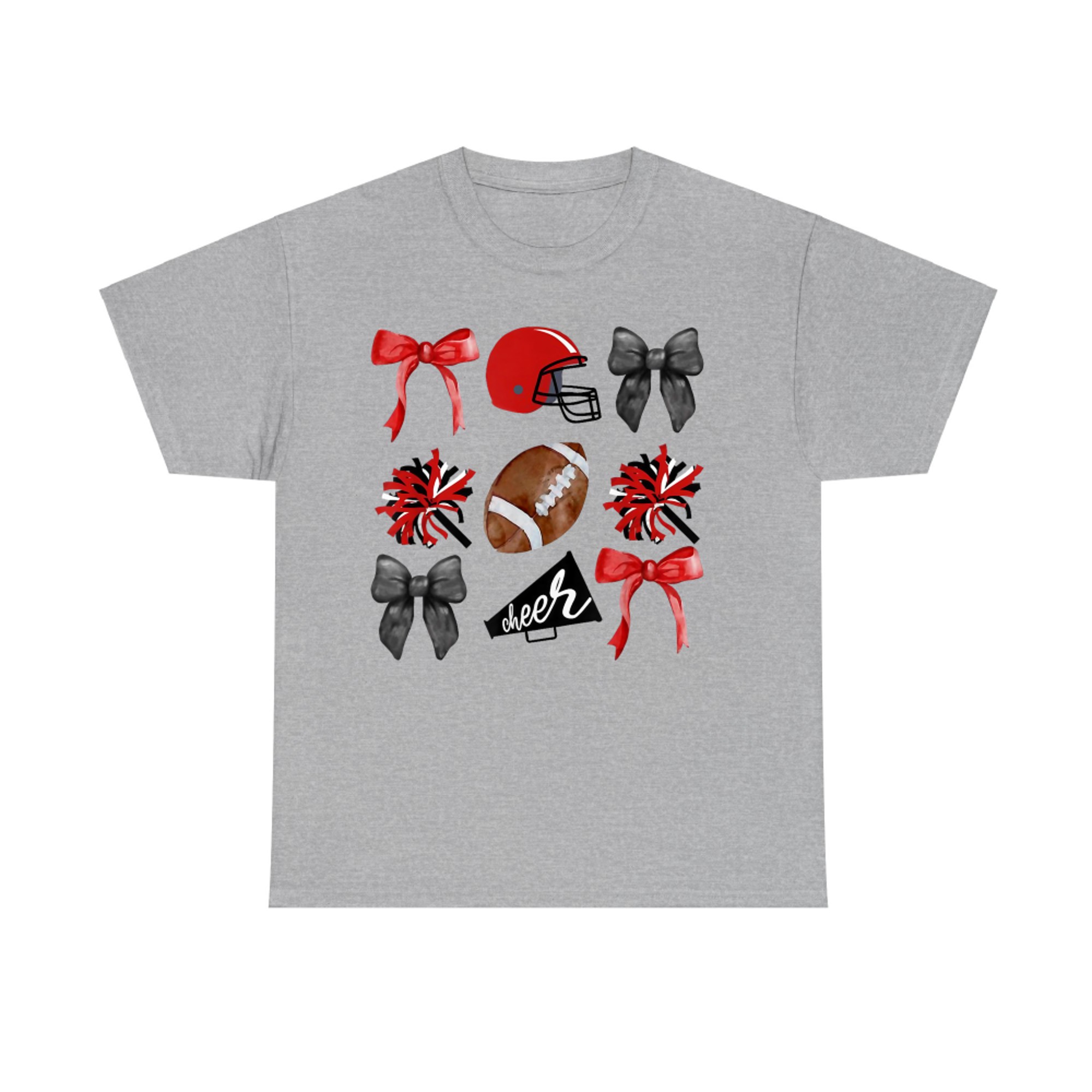 Cheer Coquette Bow American Football Autumn Thanksgiving T-Shirt