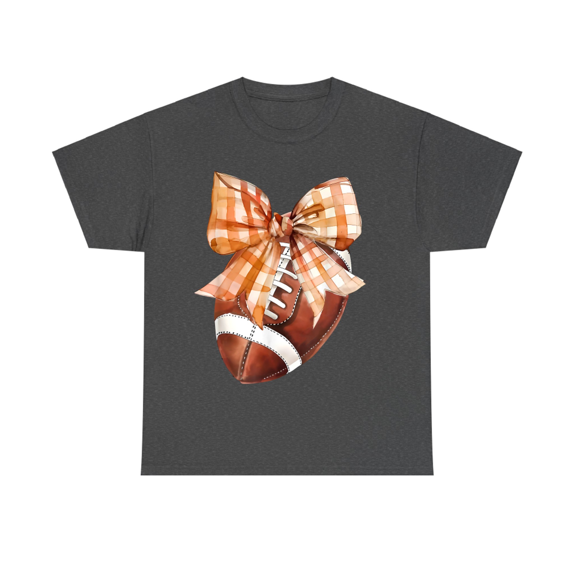 Coquette Bow American Football Autumn Thanksgiving Game Day T-Shirt