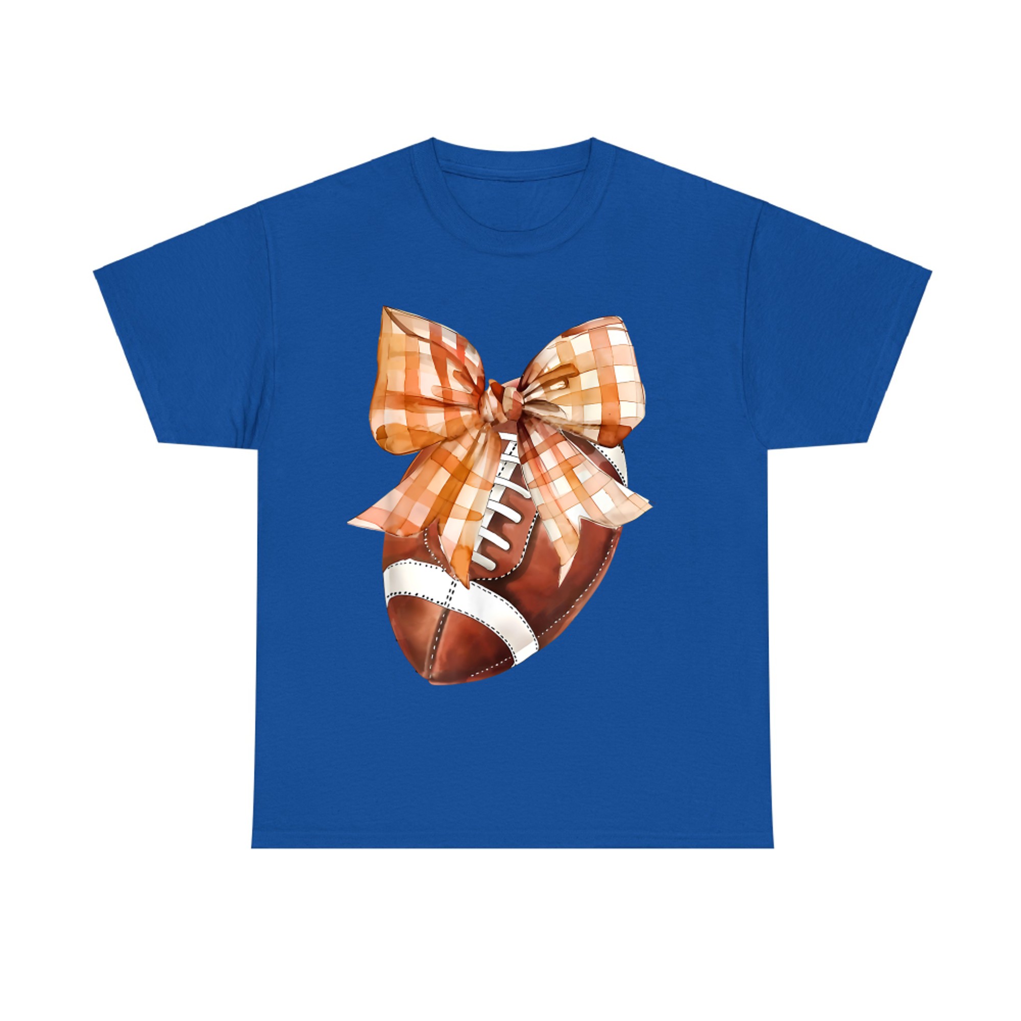Coquette Bow American Football Autumn Thanksgiving Game Day T-Shirt