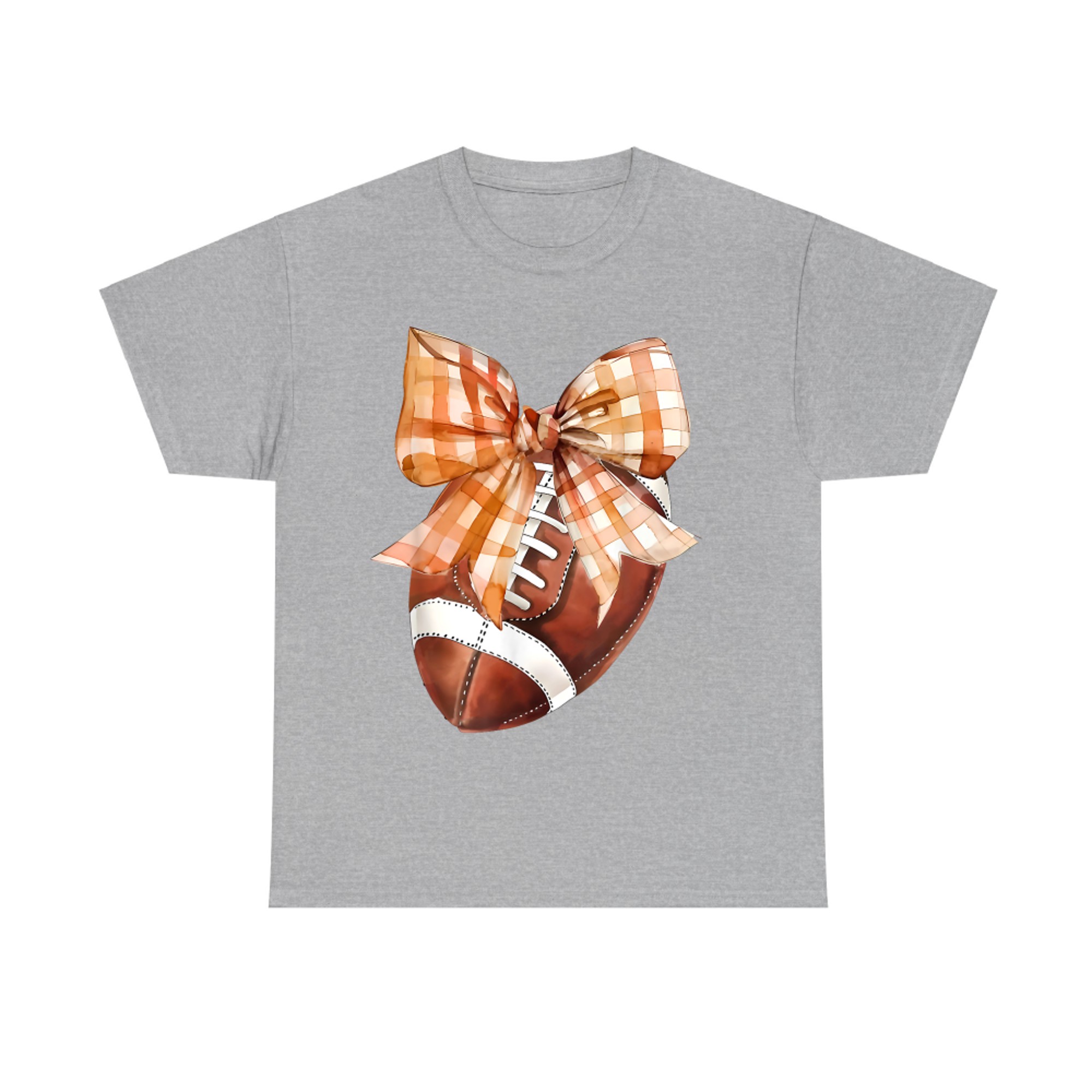 Coquette Bow American Football Autumn Thanksgiving Game Day T-Shirt