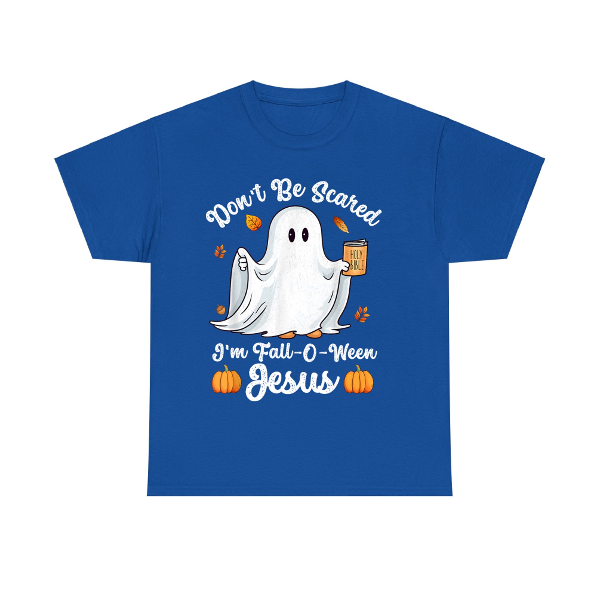 Cute Ghost Christian Halloween Fall-O-Ween Jesus Pumpkin T-Shirt