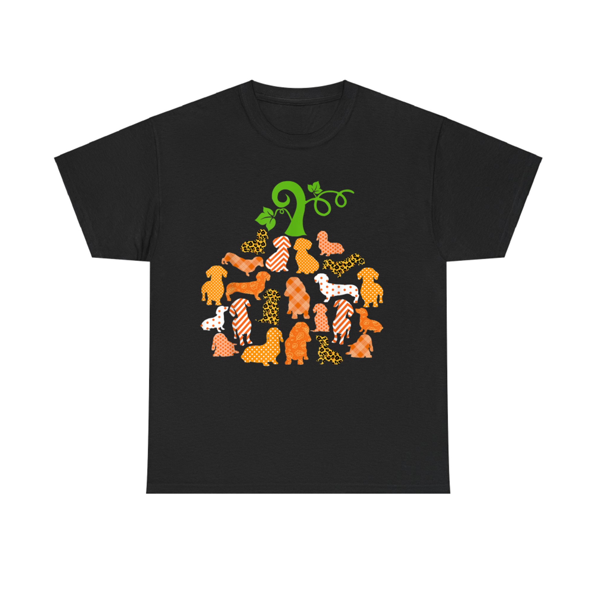 Dachshund Dog Fall Pumpkin Autumn Halloween T-Shirt
