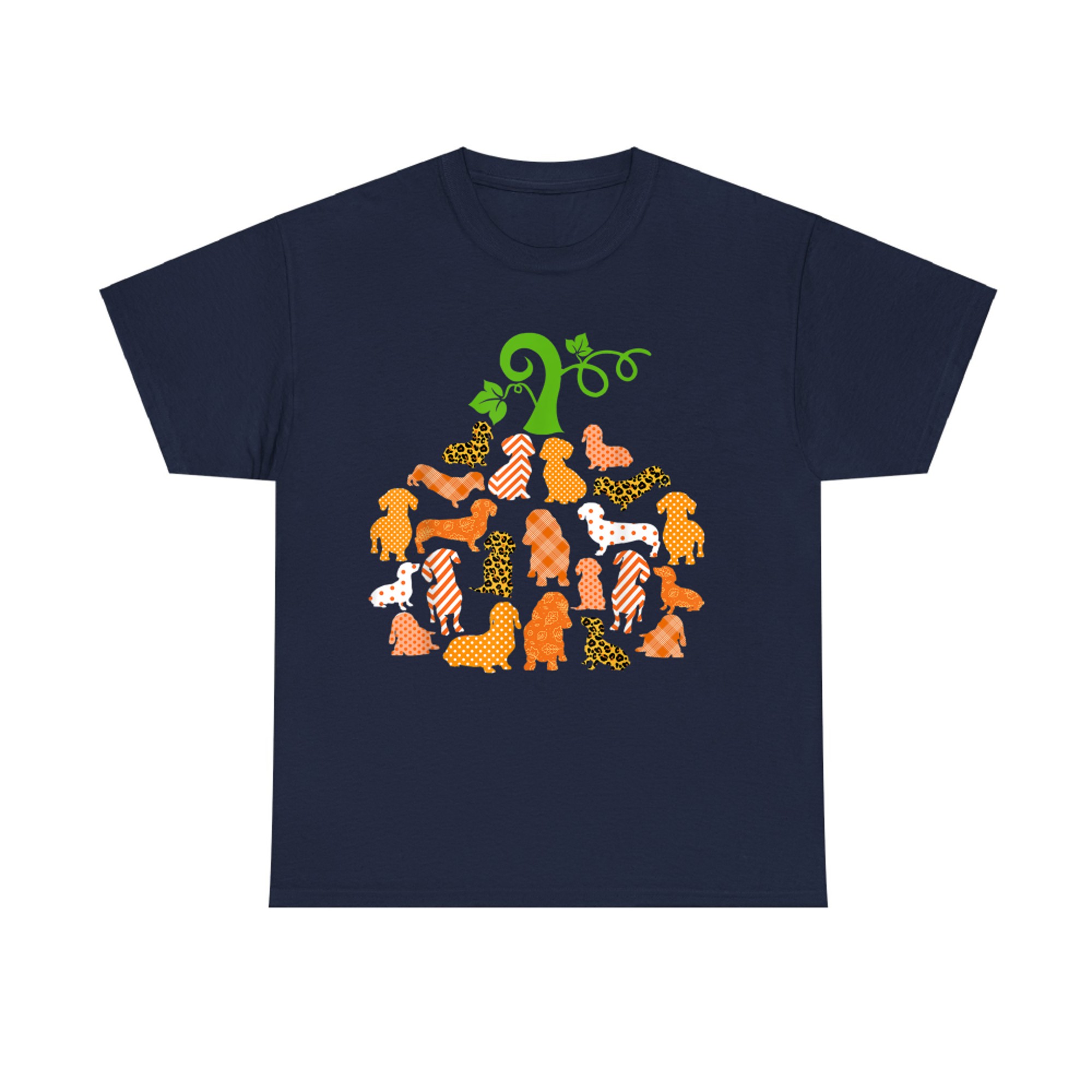 Dachshund Dog Fall Pumpkin Autumn Halloween T-Shirt