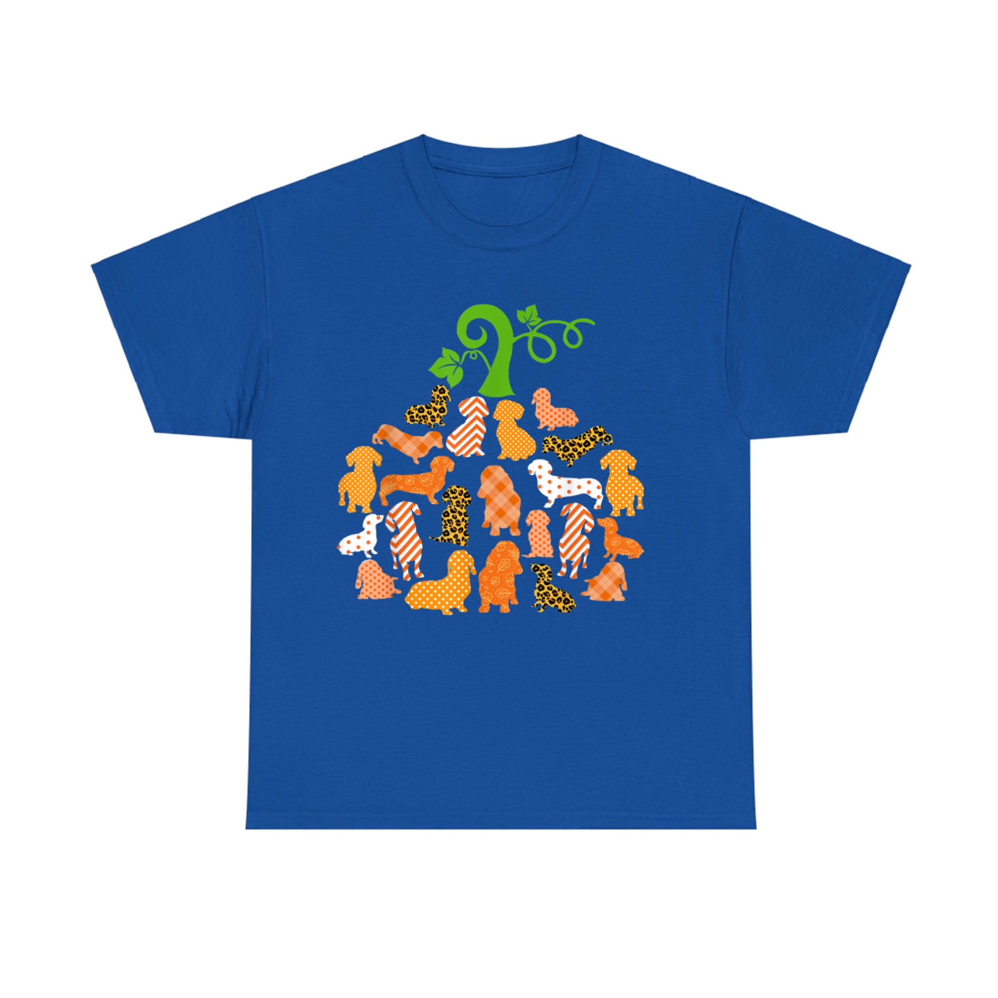 Dachshund Dog Fall Pumpkin Autumn Halloween T-Shirt