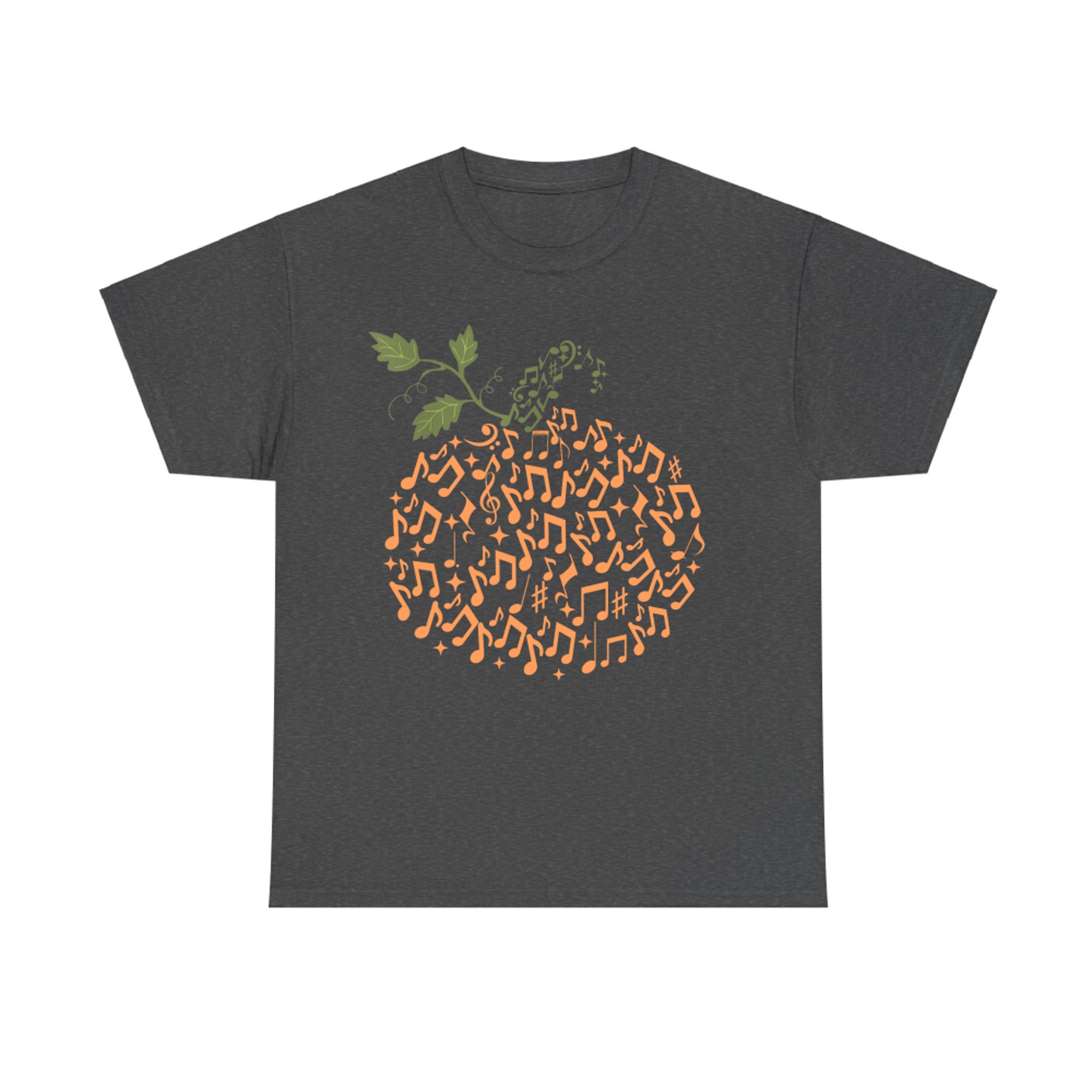 Musical Pumpkin Fall Notes Leaves Autumn Halloween T-Shirt