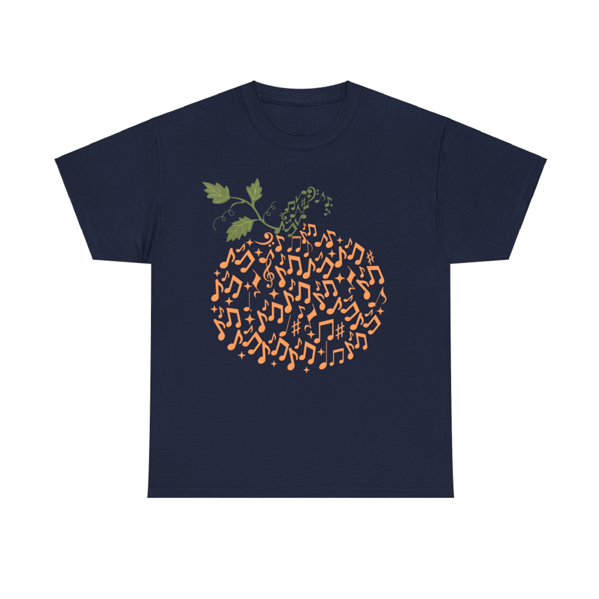 Musical Pumpkin Fall Notes Leaves Autumn Halloween T-Shirt