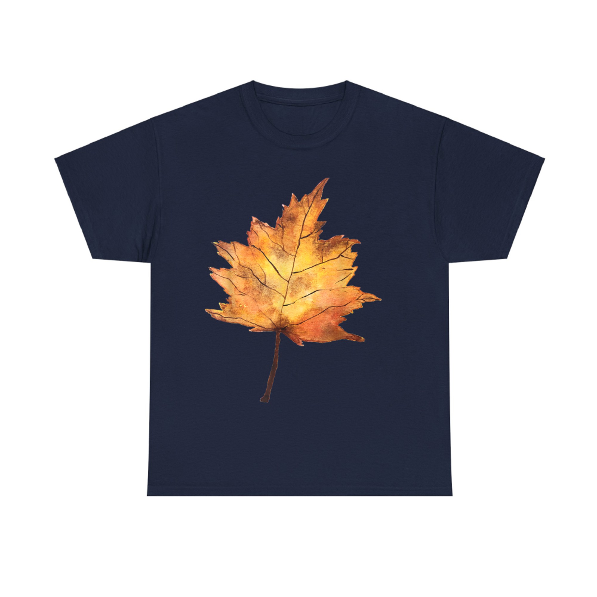 Watercolor Maple Leaf Fall Season Autumn Nature T-Shirt