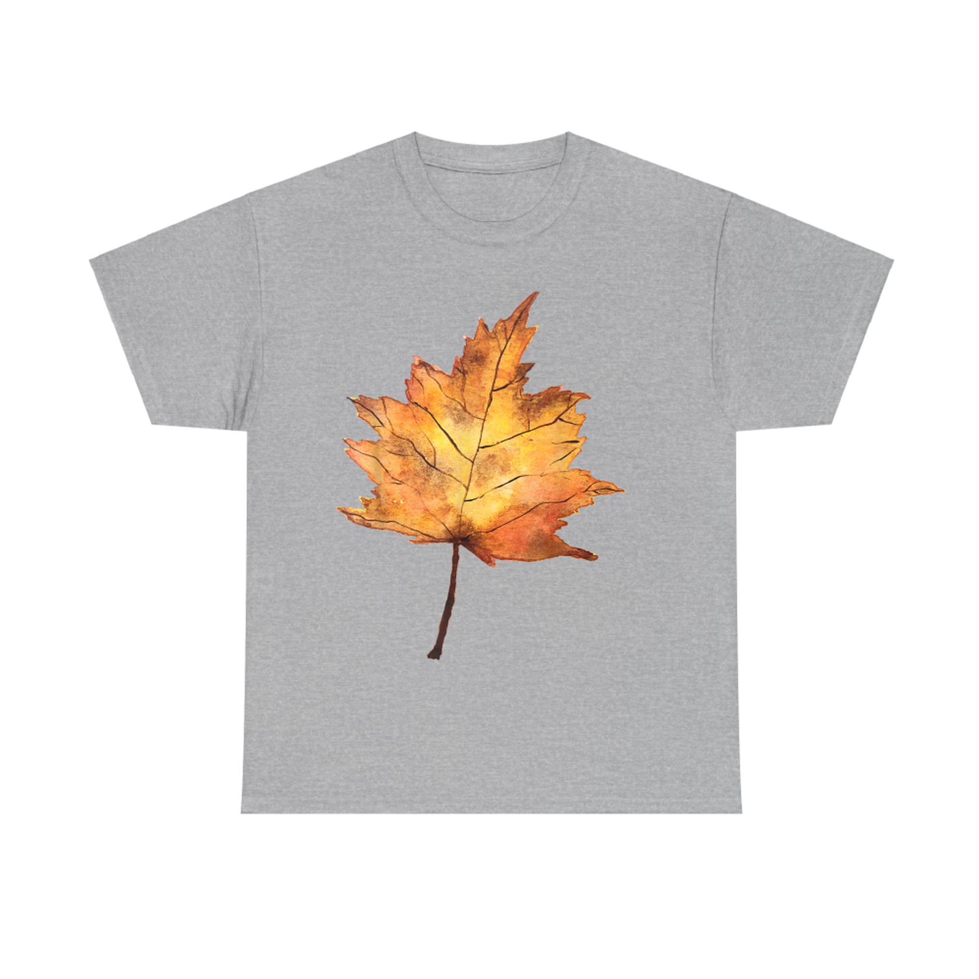 Watercolor Maple Leaf Fall Season Autumn Nature T-Shirt