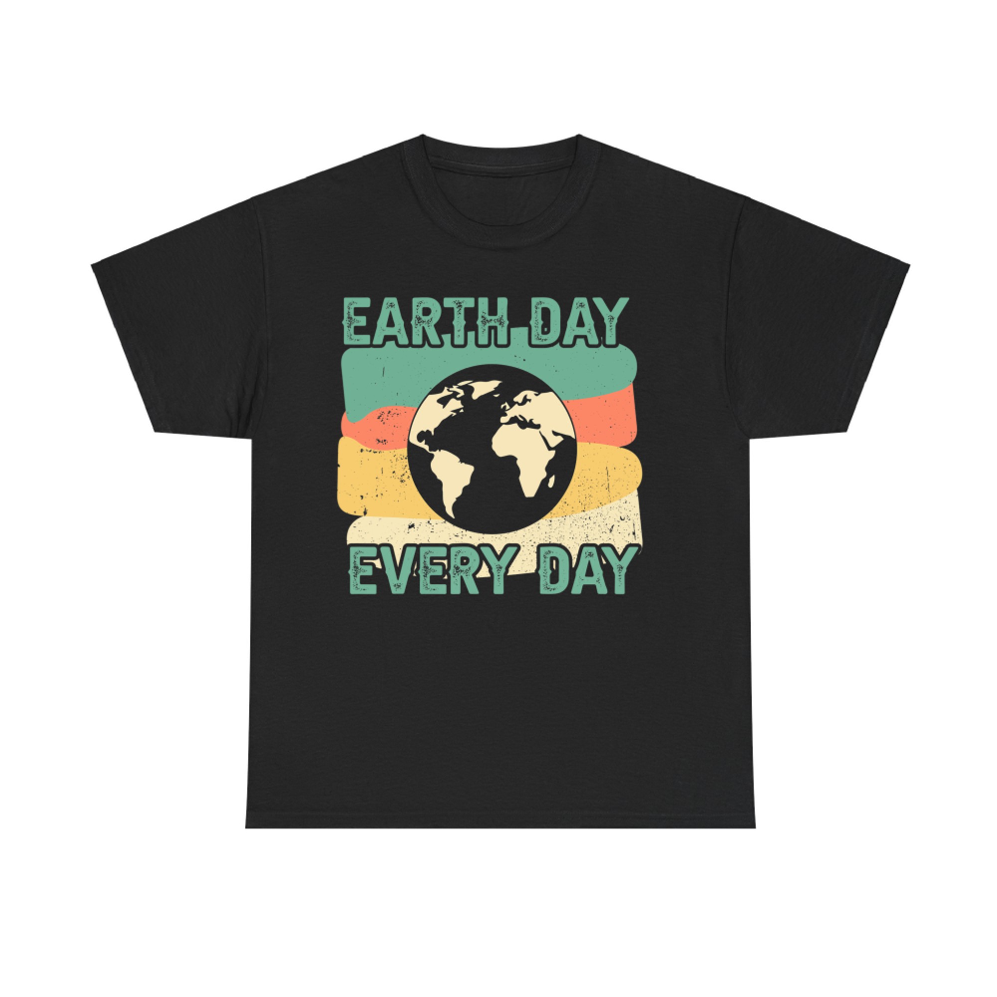 Earth Day Every Day Retro Planet Graphic Eco T-Shirt