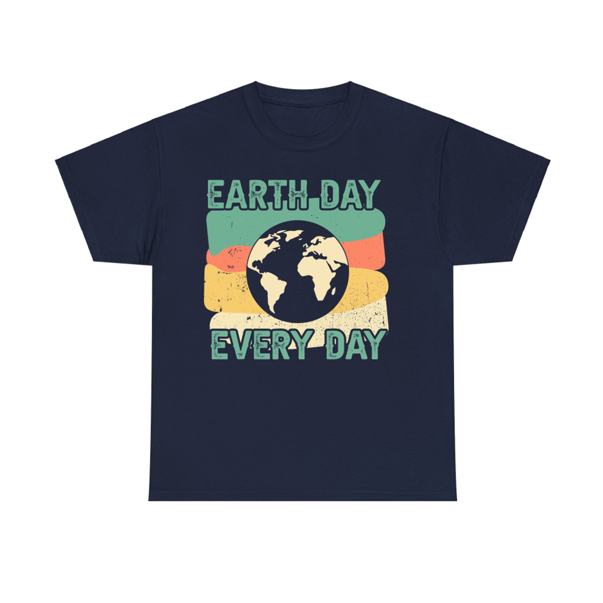 Earth Day Every Day Retro Planet Graphic Eco T-Shirt