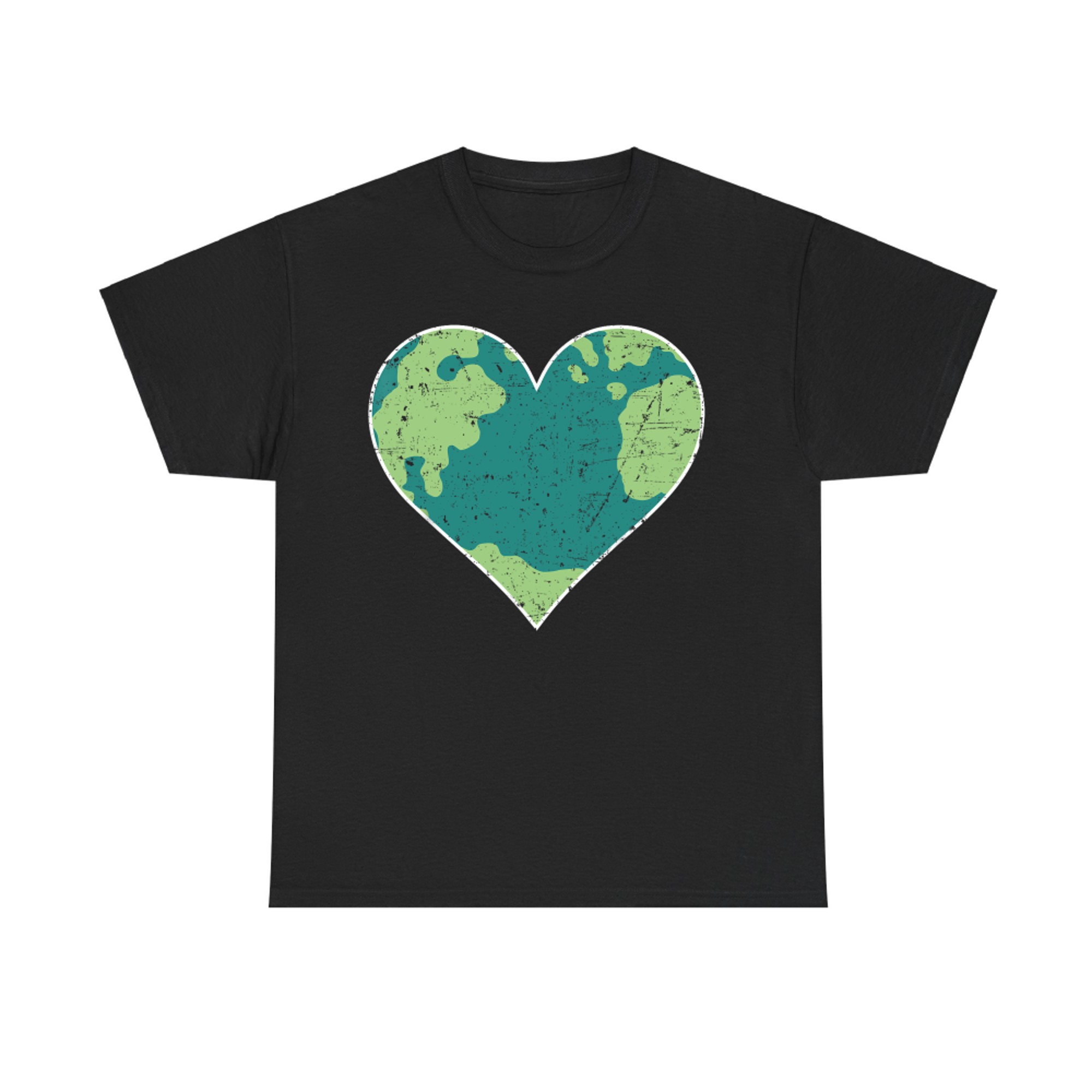 Earth Shaped Heart Nature Lovers Eco-Friendly T-Shirt