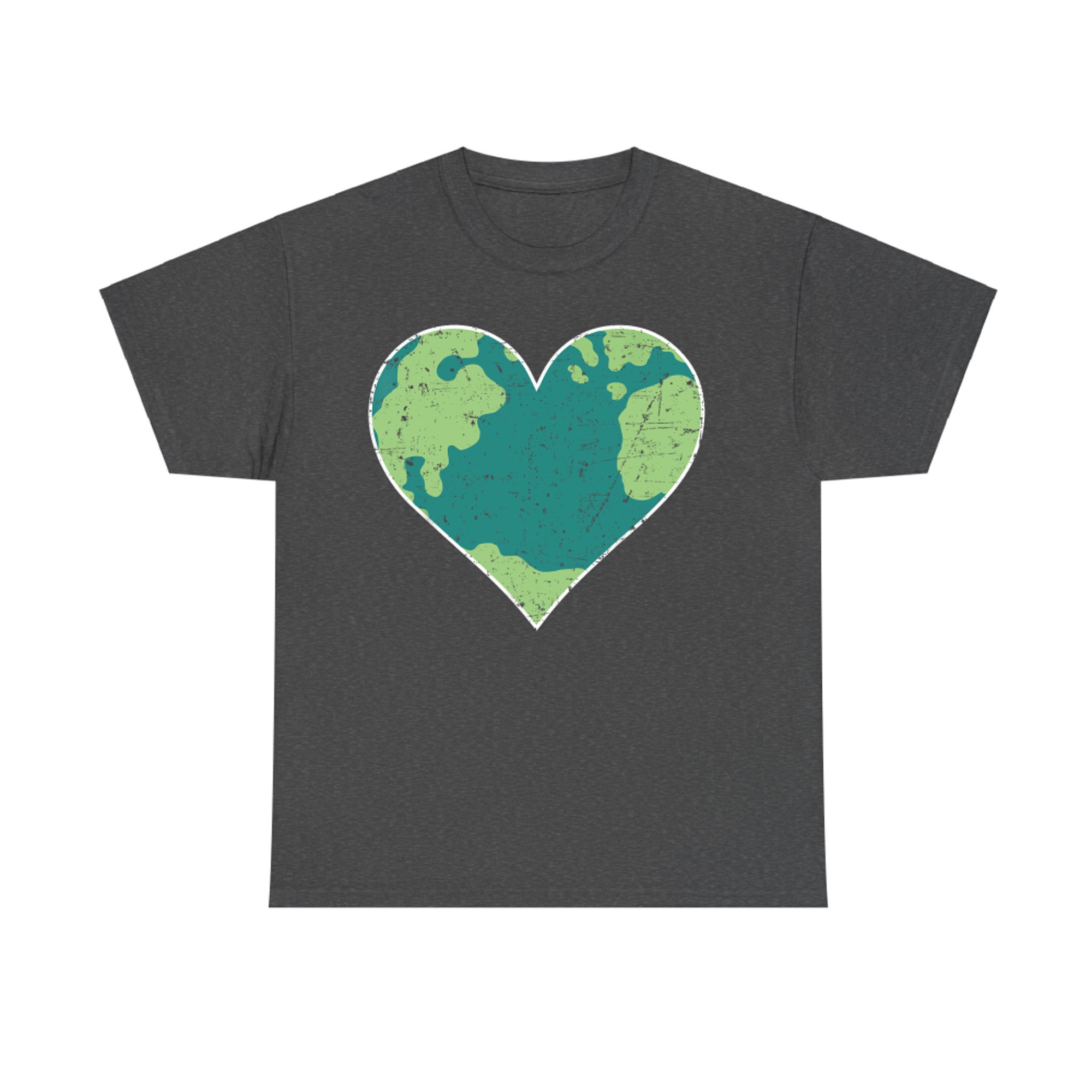 Earth Shaped Heart Nature Lovers Eco-Friendly T-Shirt