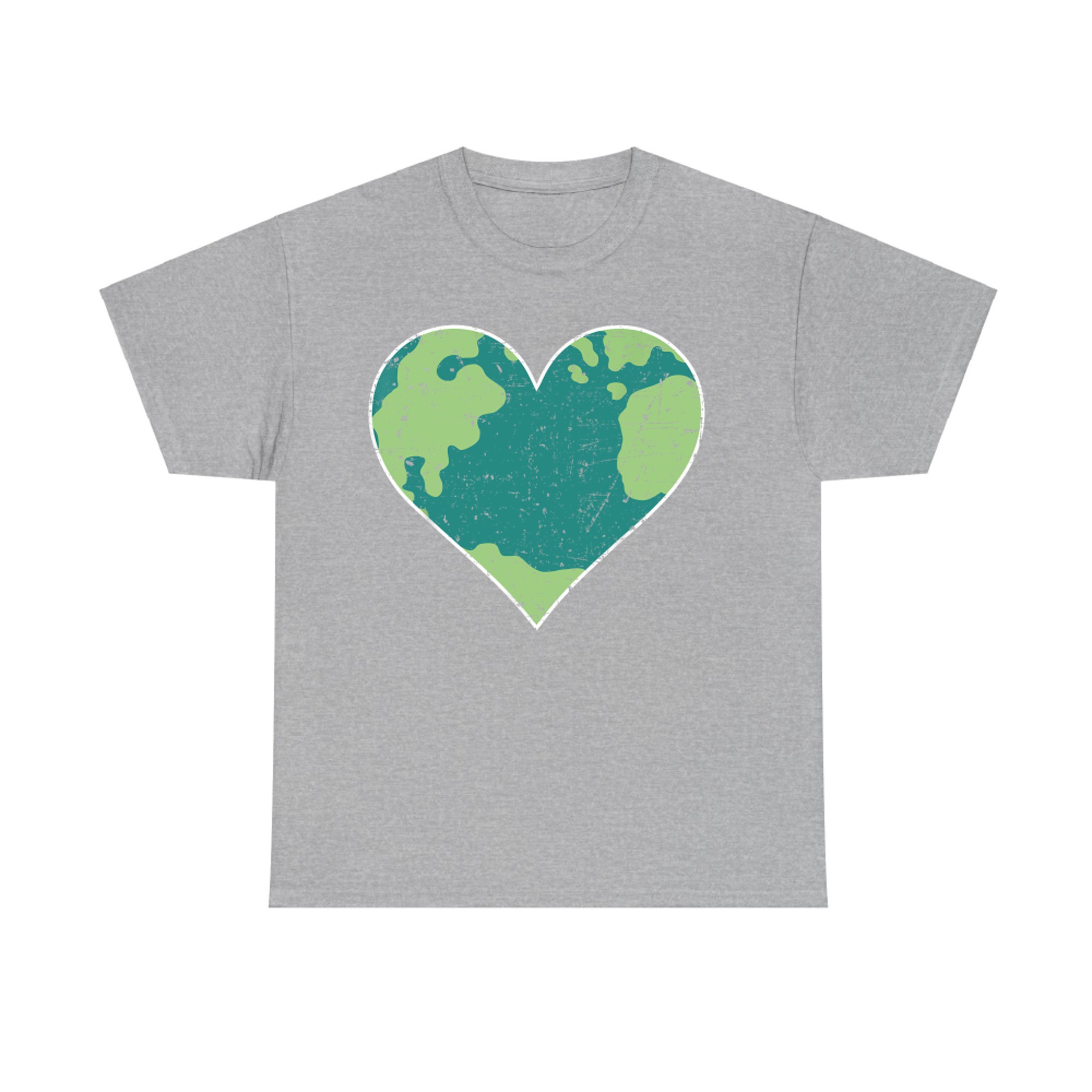 Earth Shaped Heart Nature Lovers Eco-Friendly T-Shirt