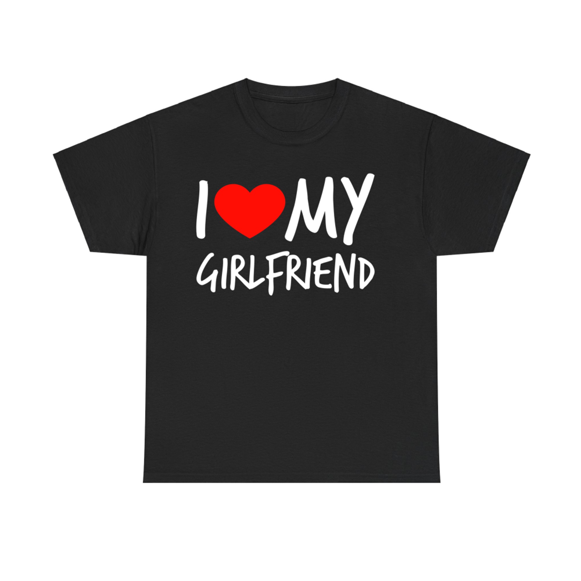 I Love My Girlfriend Cute Red Heart Relationship T-Shirt