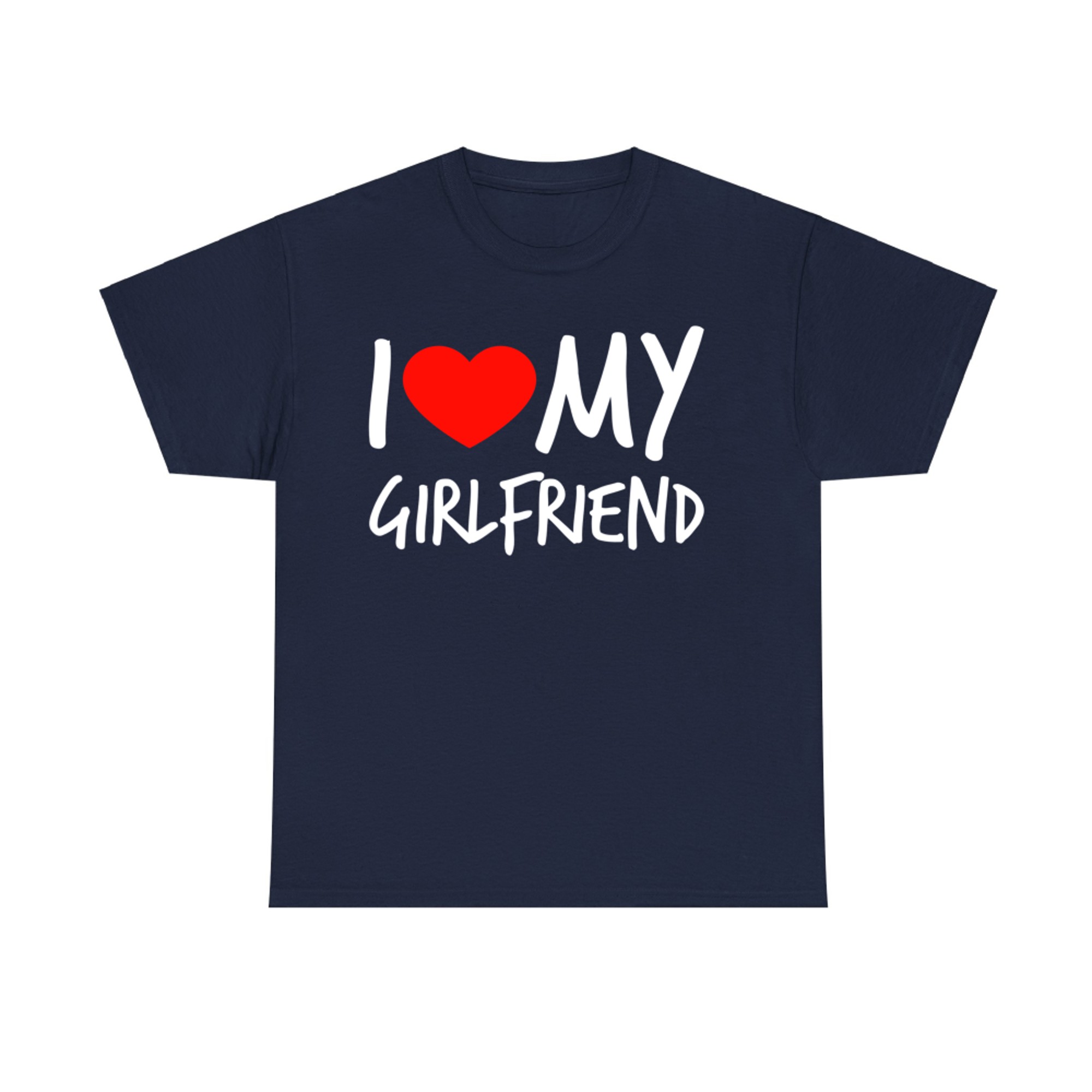 I Love My Girlfriend Cute Red Heart Relationship T-Shirt