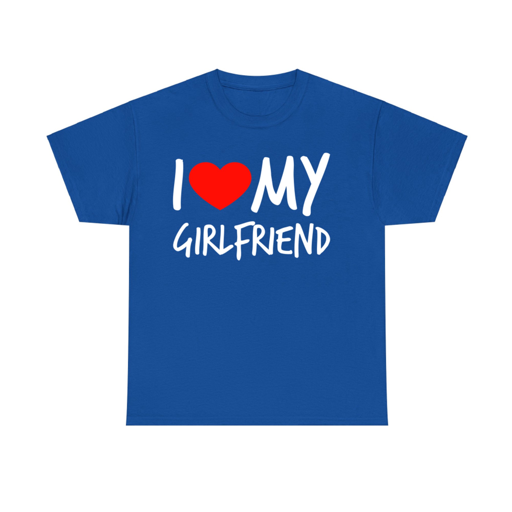 I Love My Girlfriend Cute Red Heart Relationship T-Shirt