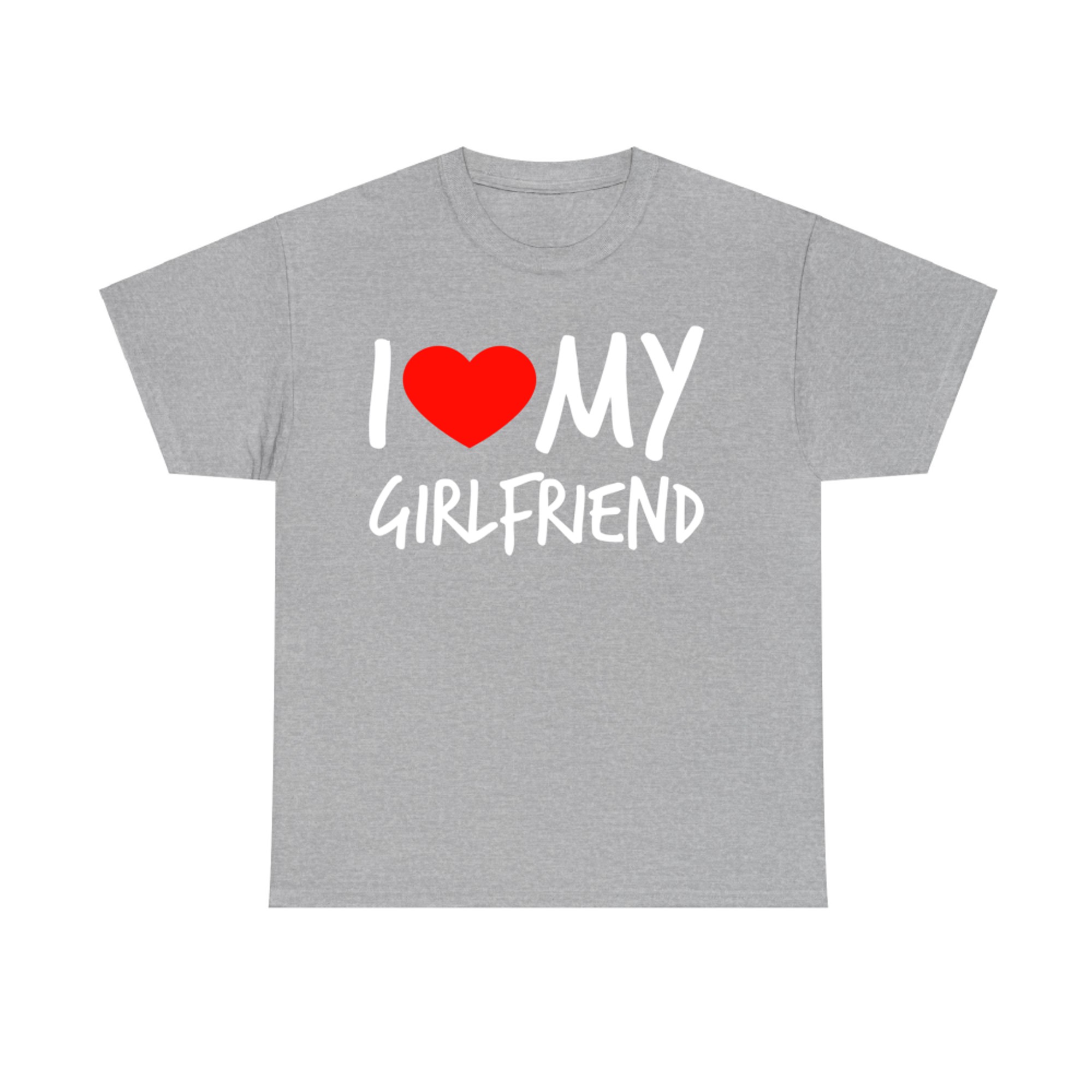 I Love My Girlfriend Cute Red Heart Relationship T-Shirt