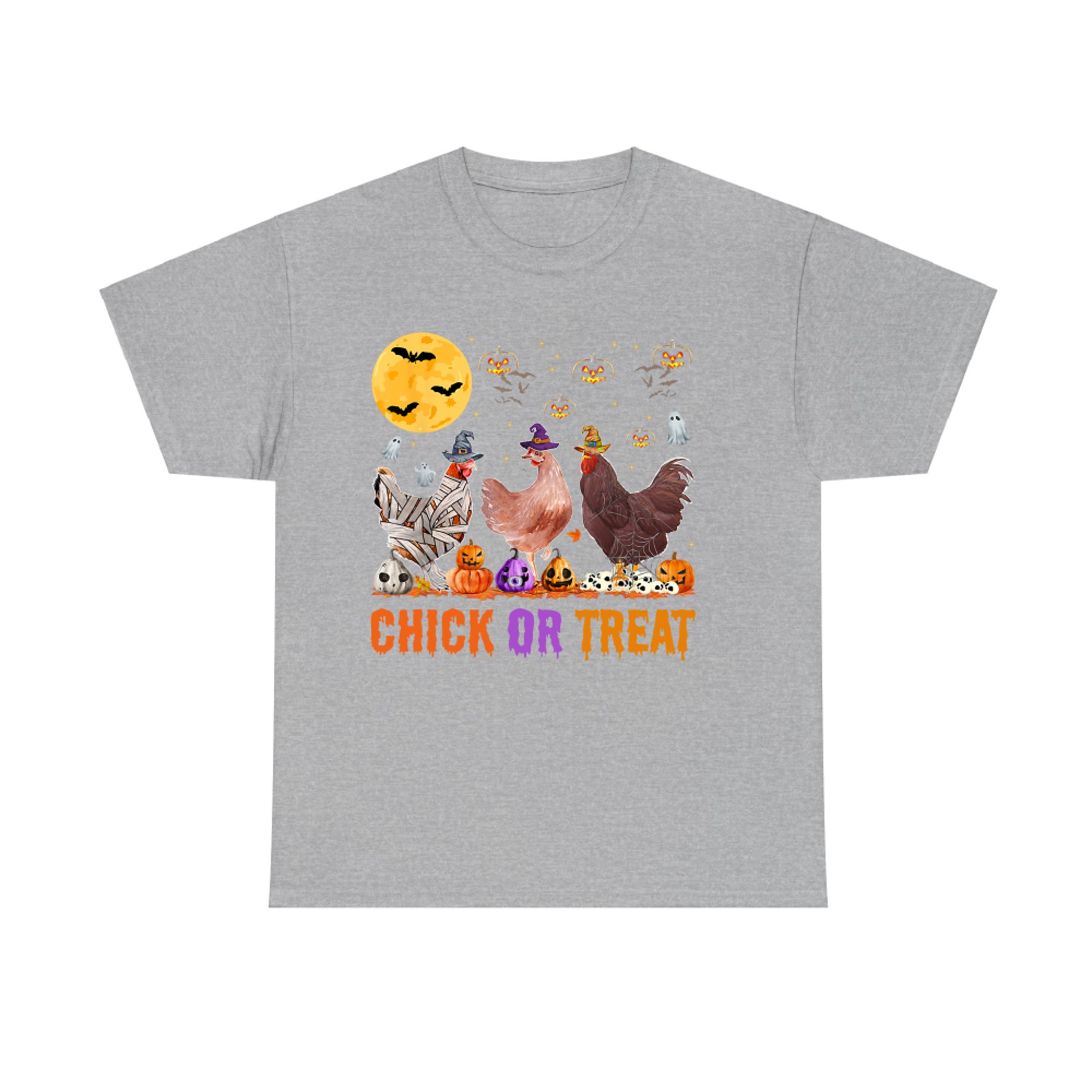 Chick Or Treat Fall Halloween Chicken Pumpkin Spooky T-Shirt