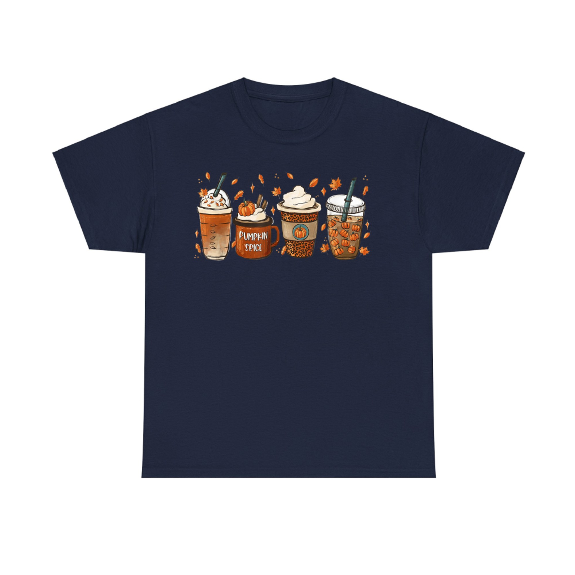 Cozy Fall Drinks With Pumpkin Spice Whipped Cream Autumn T-Shirt
